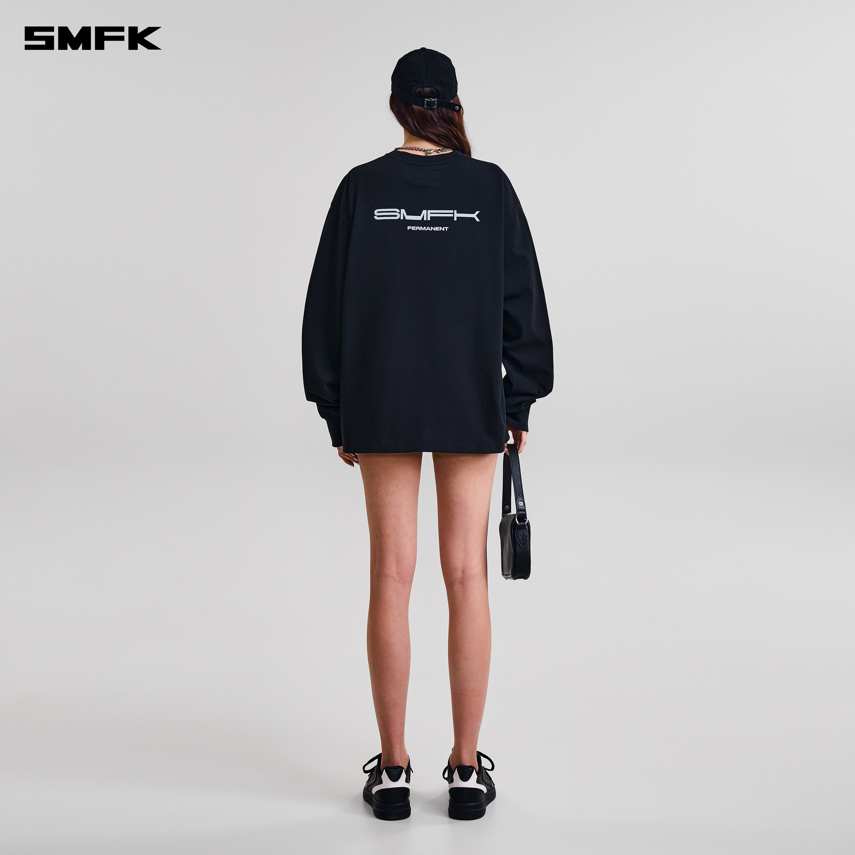 COMPASS MODE MASSIVE PULOVER-MAGNOLIA/COTTON WILD BLACK