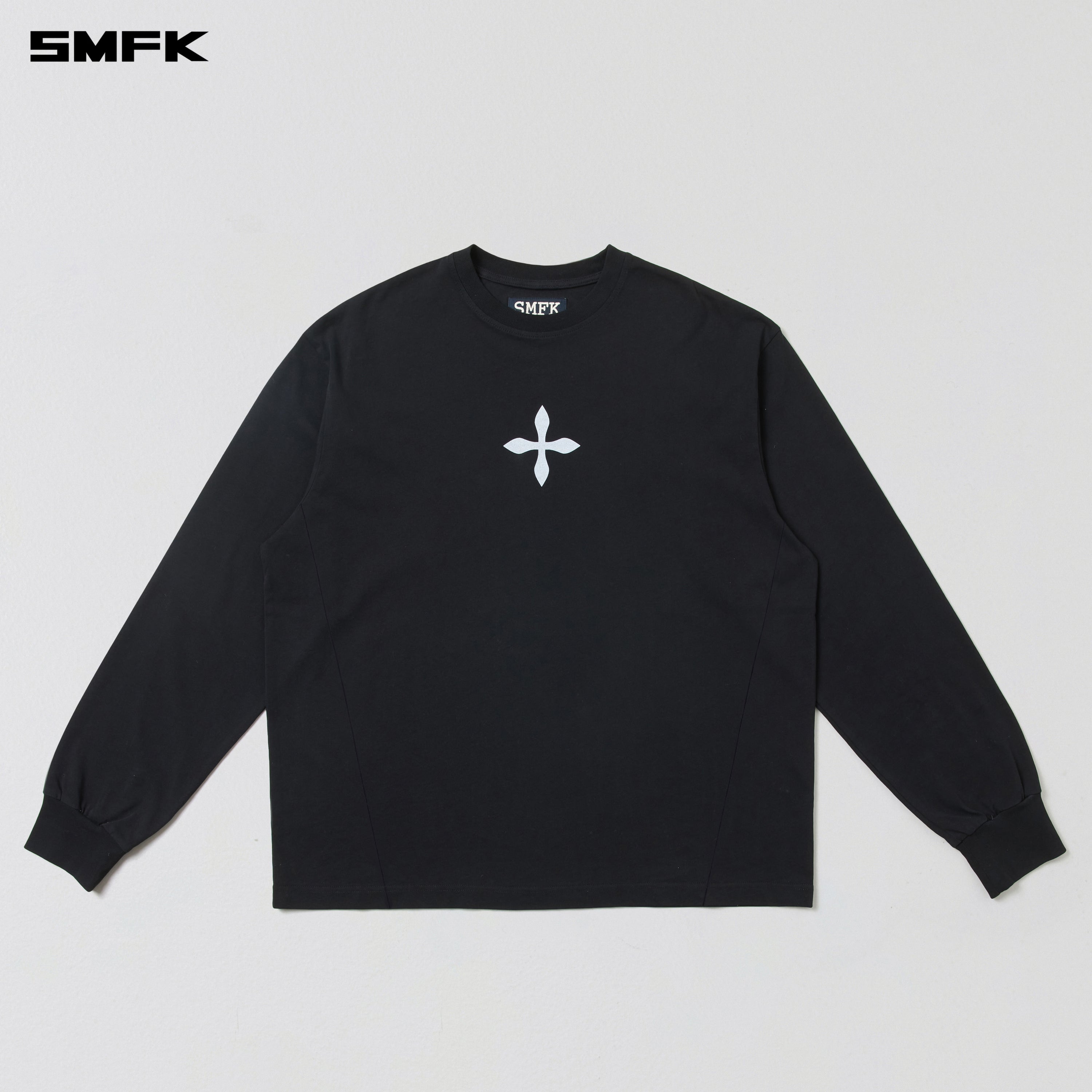 COMPASS MODE MASSIVE PULOVER-MAGNOLIA/COTTON WILD BLACK