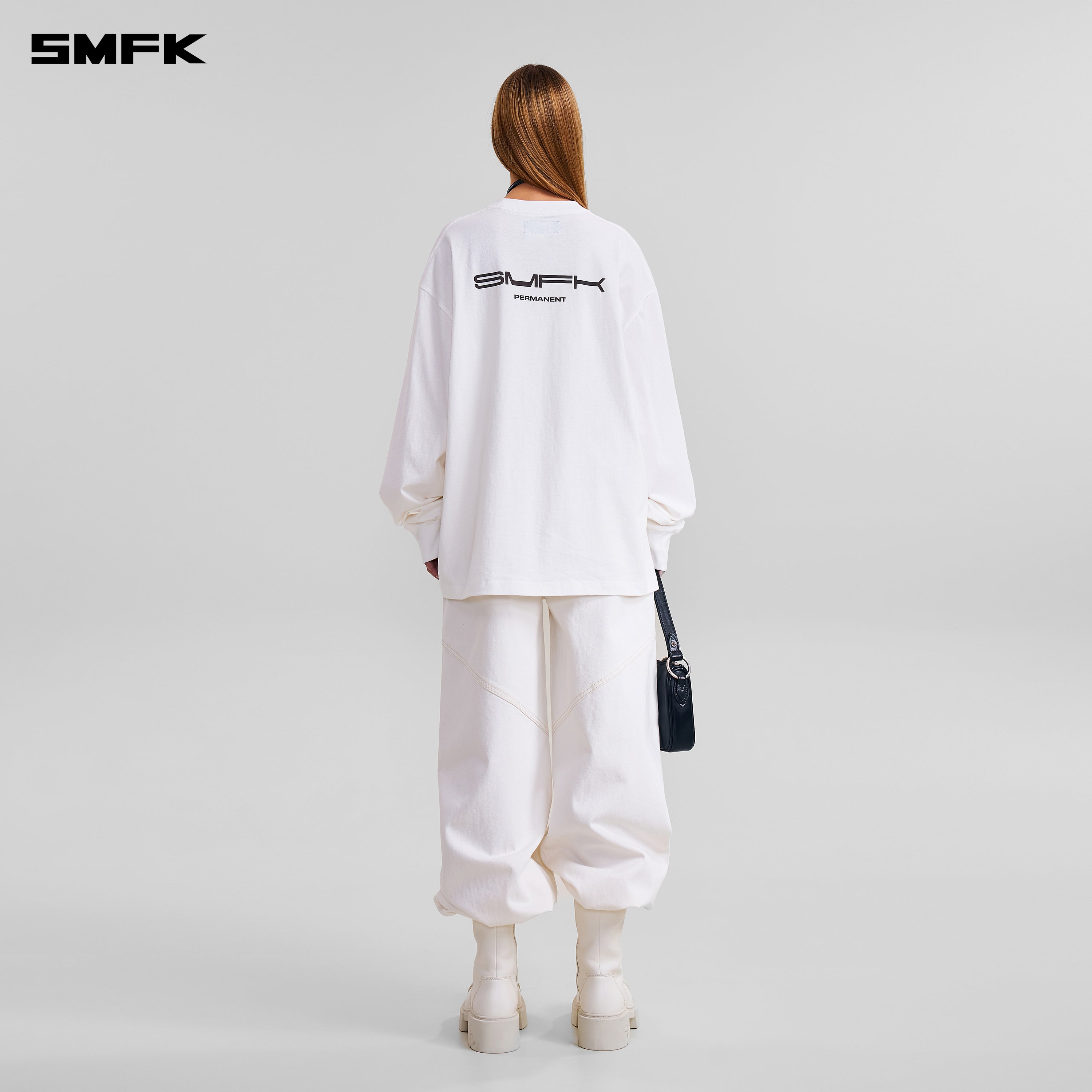 COMPASS MODE MASSIVE PULLOVER-PERMANENT/COTTON CLOUD WHITE