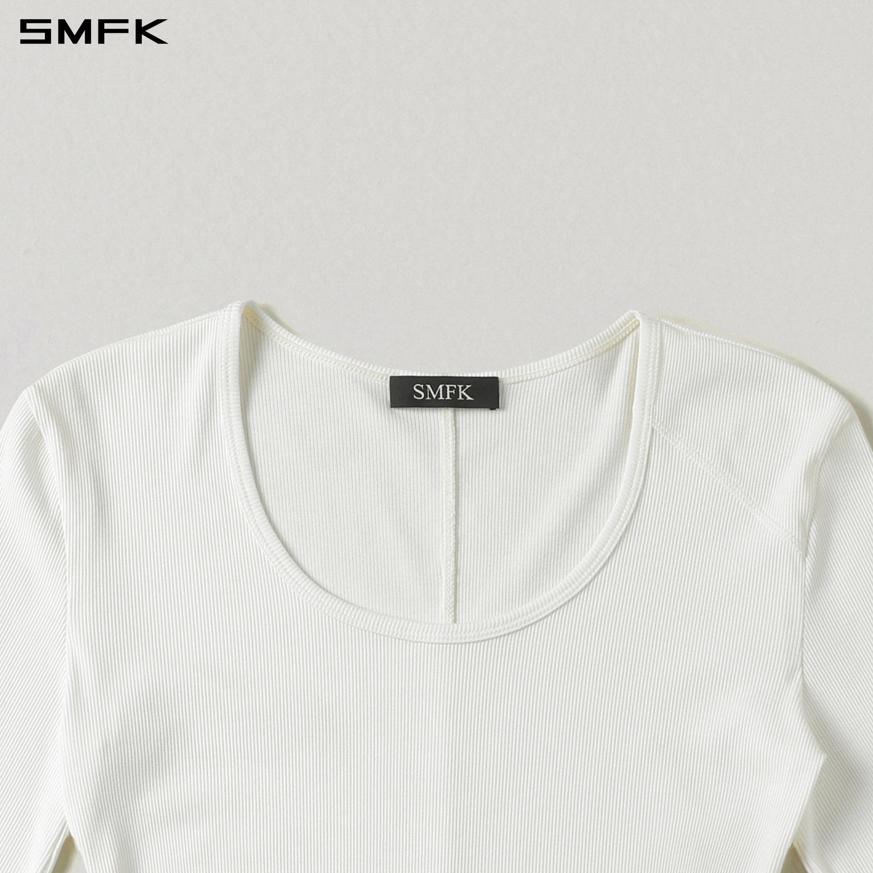 MYTH AEOLUS SLIM PULLOVER/COTTON+FIBER+ACRYLIC+SILK CLOUD WHITE