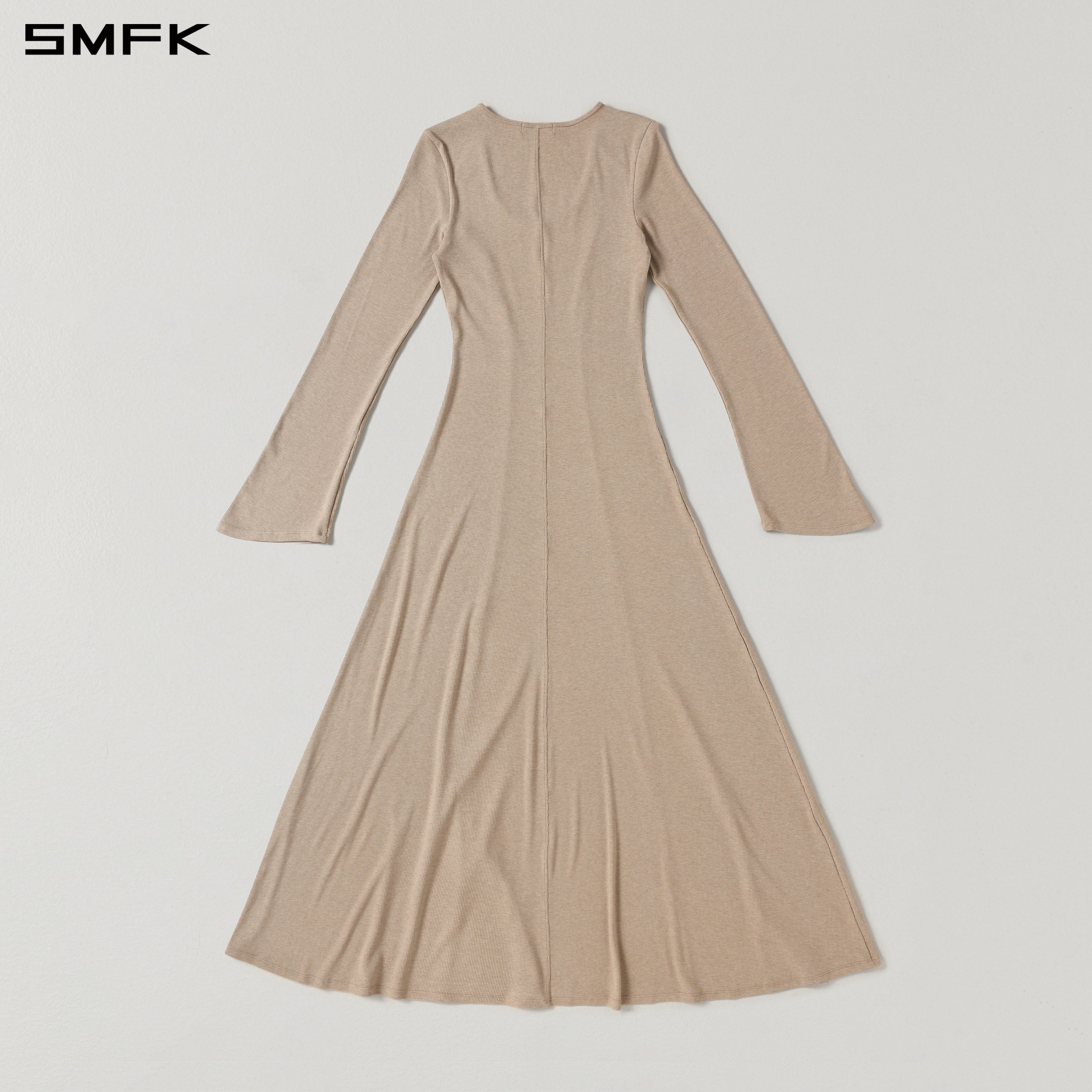 MYTH ORIGIN LONG DRESS/ACETATE+VISCOSE+ACRYLIC+SPANDEX+WOOL FRESH SKIN