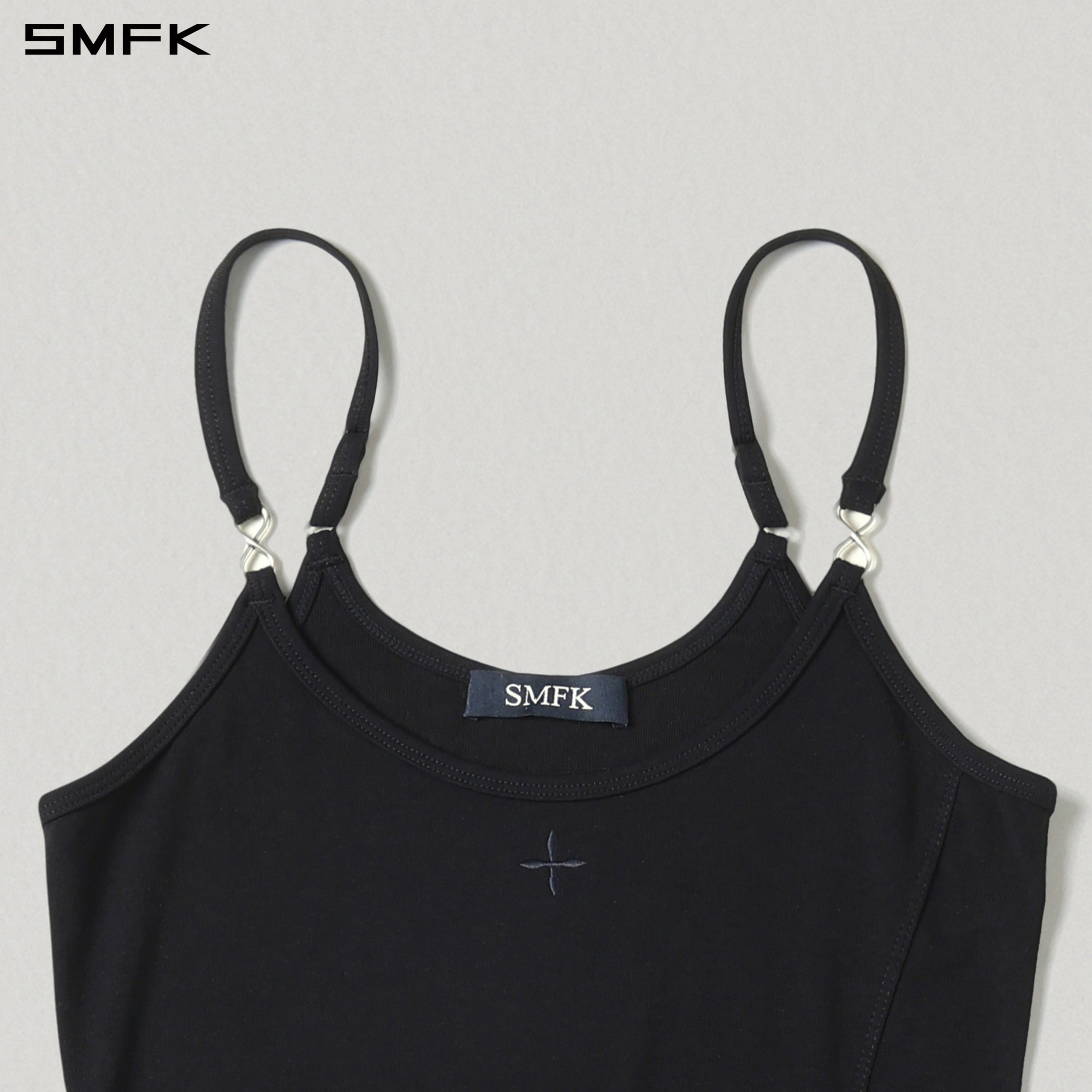MYTH AEOLUS SLIT DRESS/REGENERATED CELLULOSE FIBER+ACETATE+SPANDEX WILD BLACK