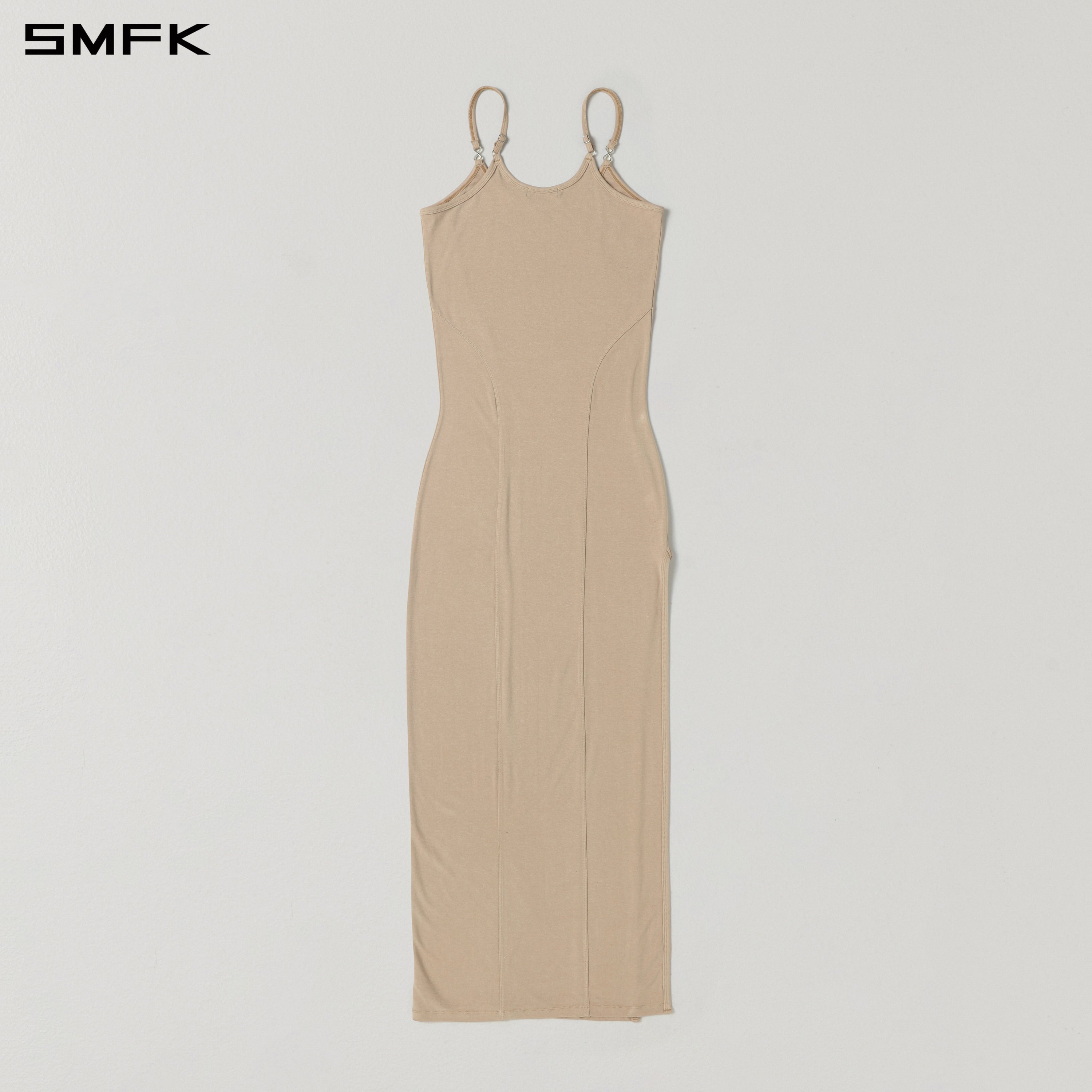 MYTH AEOLUS SLIT DRESS/REGENERATED CELLULOSE FIBER+ACETATE+SPANDEX FRESH SKIN