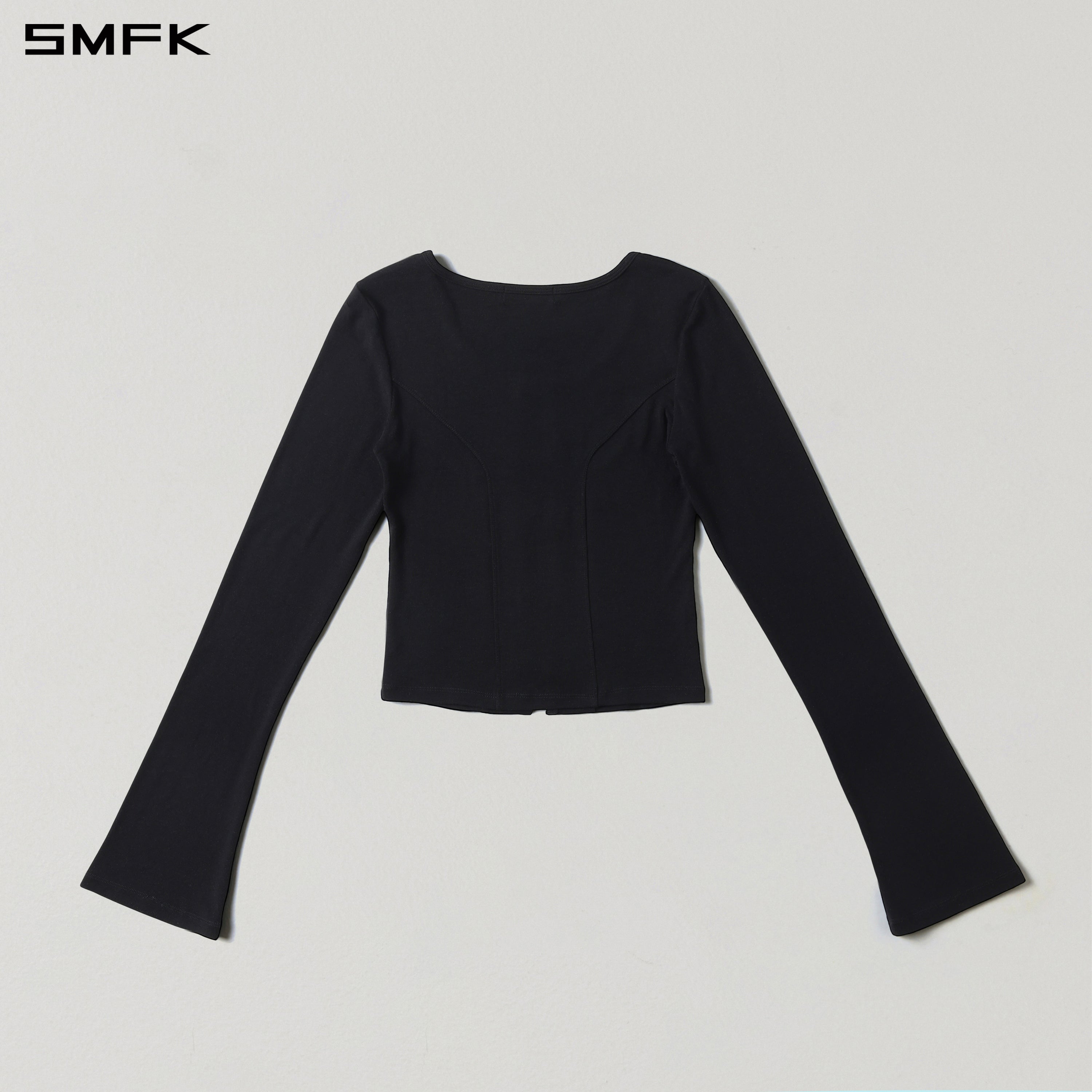 INFINITY LOOP SLIM PULLOVER/LENZING TENCEL+WOOL MIDNIGHT BLACK