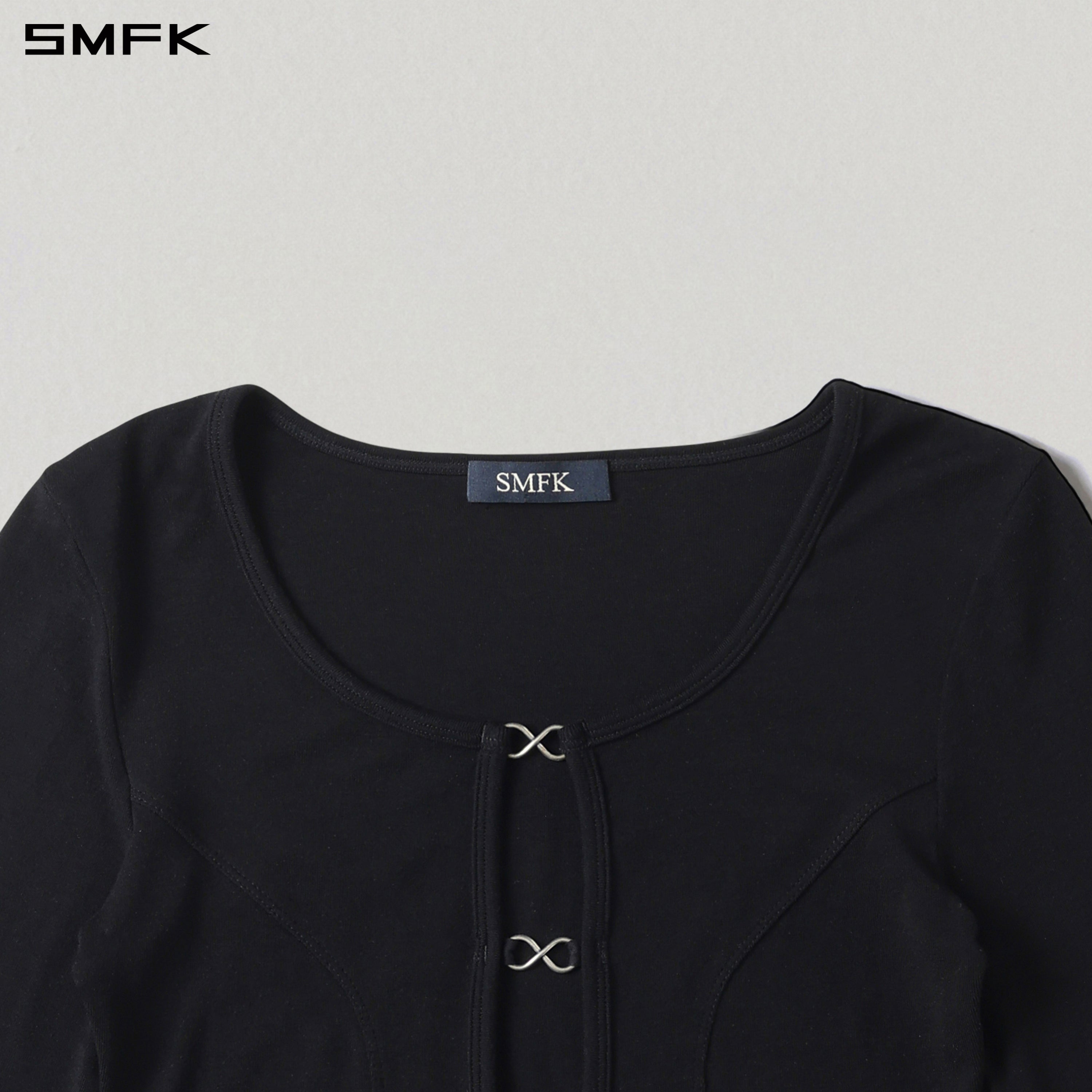 INFINITY LOOP SLIM PULLOVER/LENZING TENCEL+WOOL MIDNIGHT BLACK