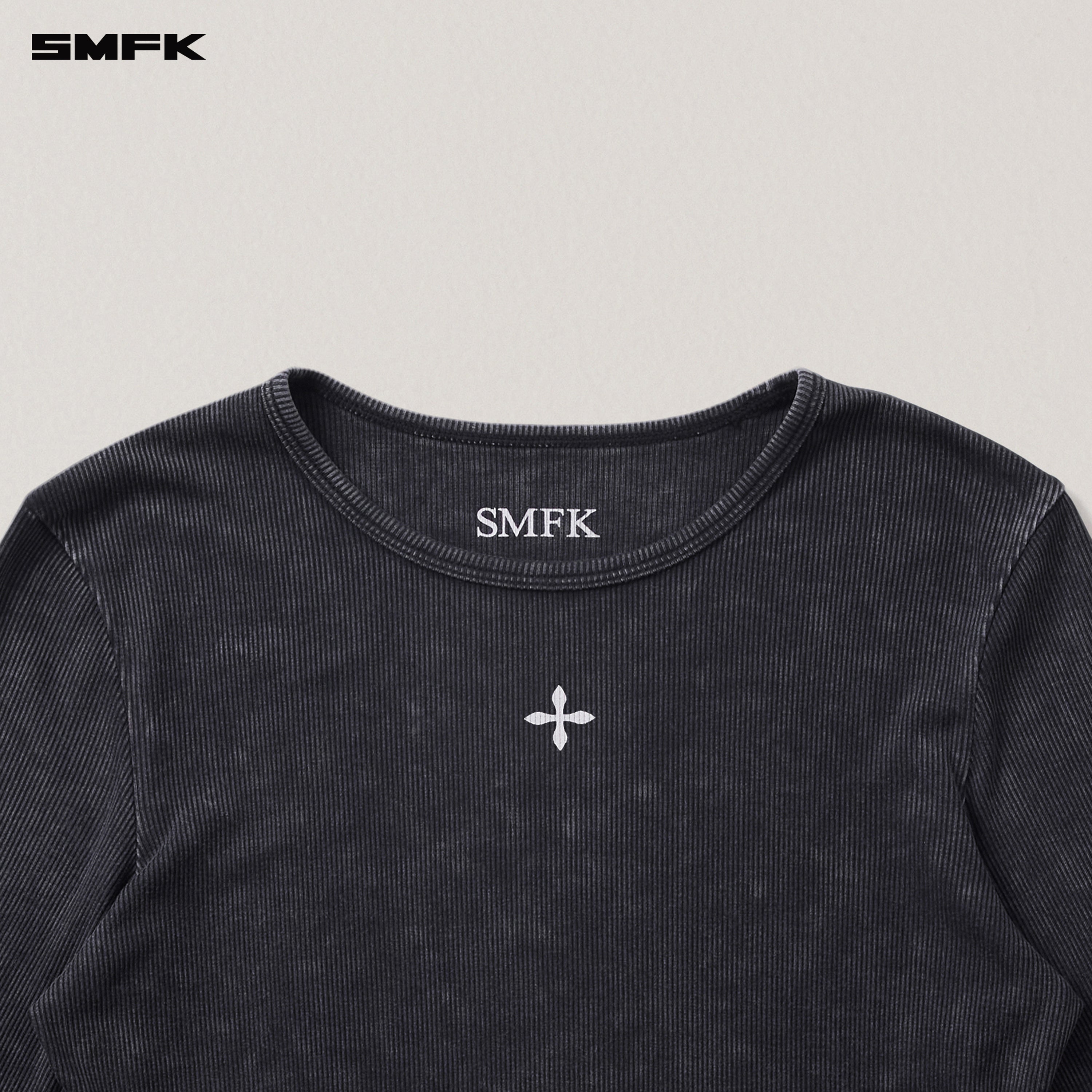 VINTAGE-STORM FADE SILK SPORTS PULLOVER BLACK MIST