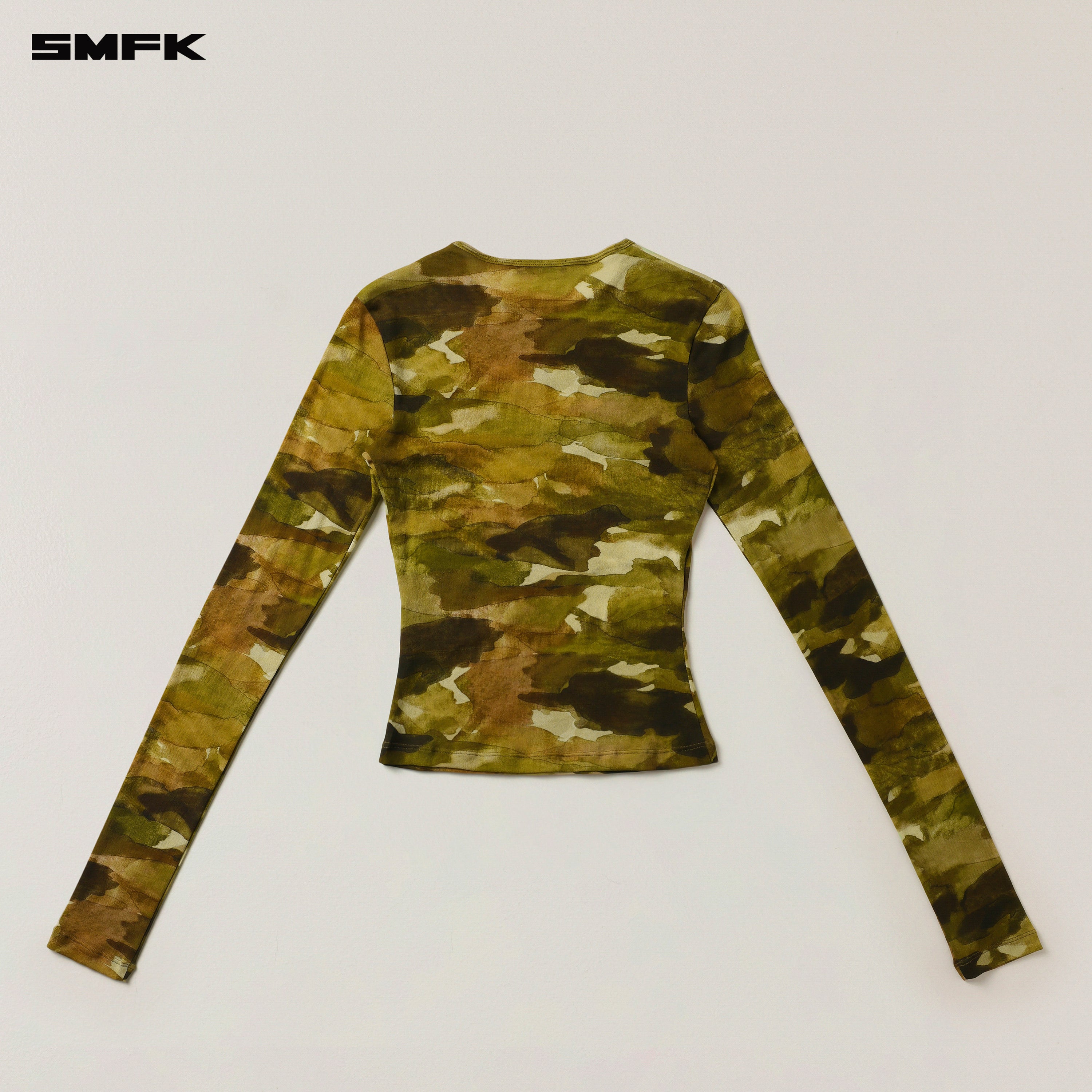 VINTAGE CHINESE INK CAMOUFLAGE LONG SLEEVE PULLOVER CHINESE INK CAMOUFLAGE