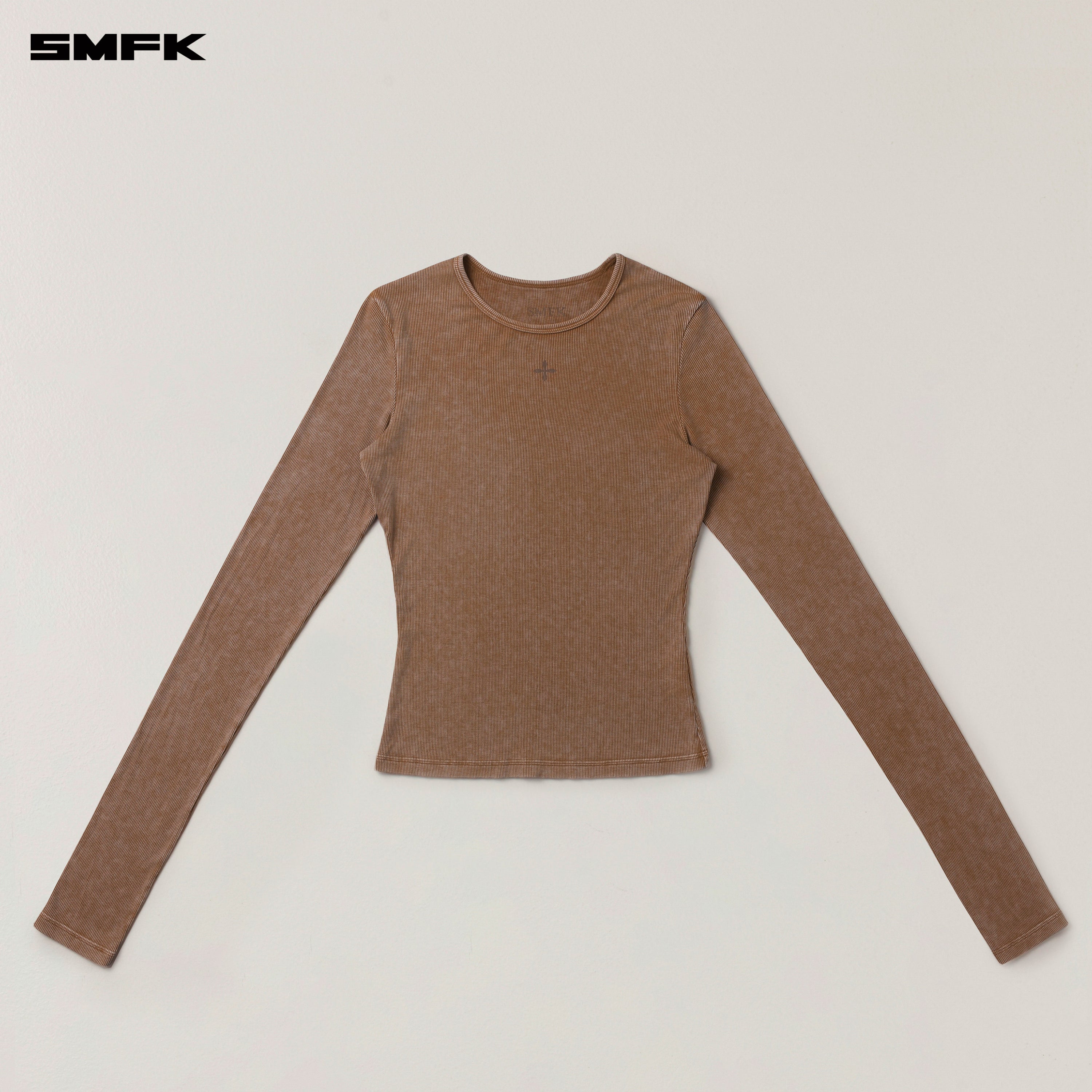 VINTAGE-STORM FADE SILK SPORTS PULLOVER WILD HORSE BROWN