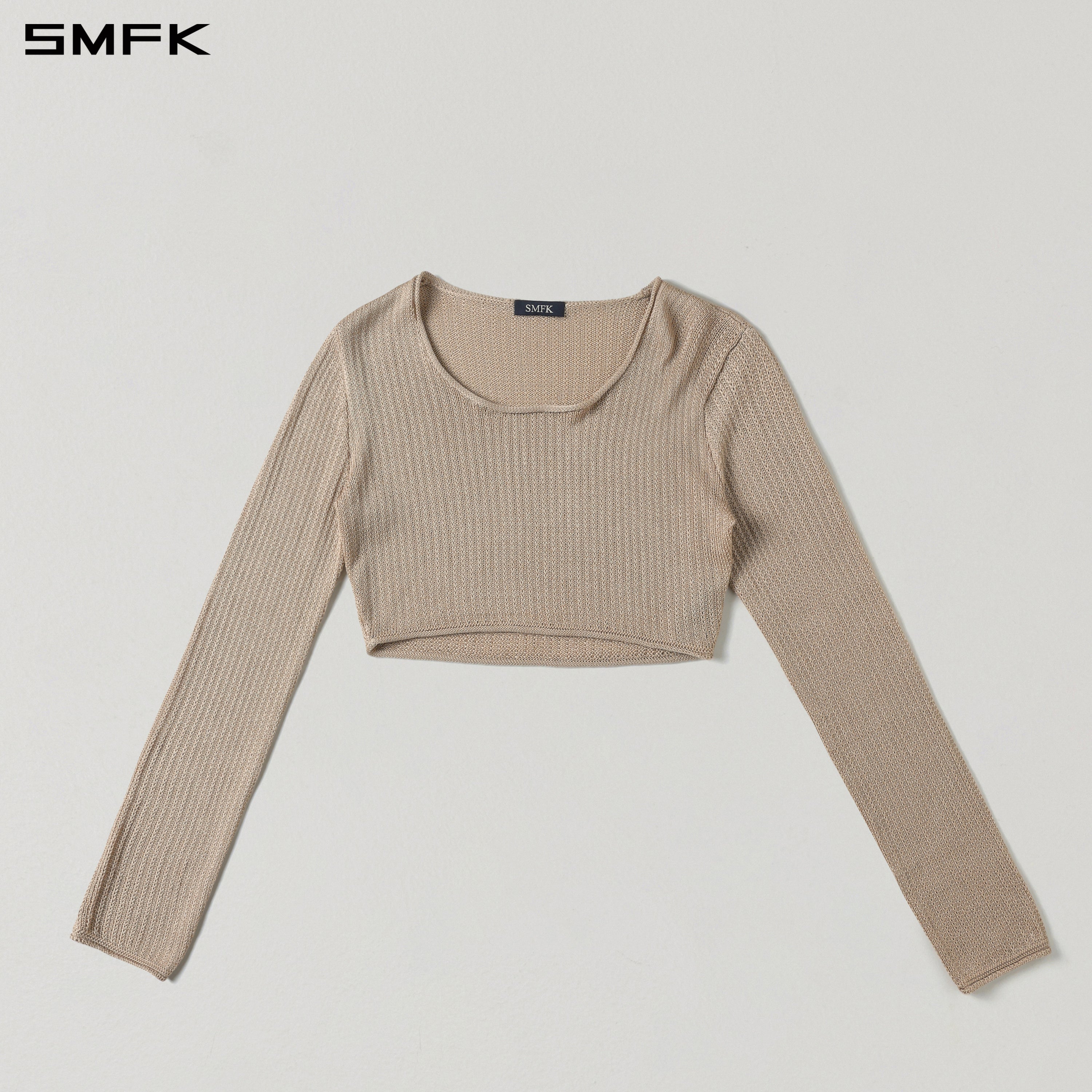 MYTH SEER CHAIN SHORT KNIT PULLOVER/TENCEL+SILK FRESH SKIN