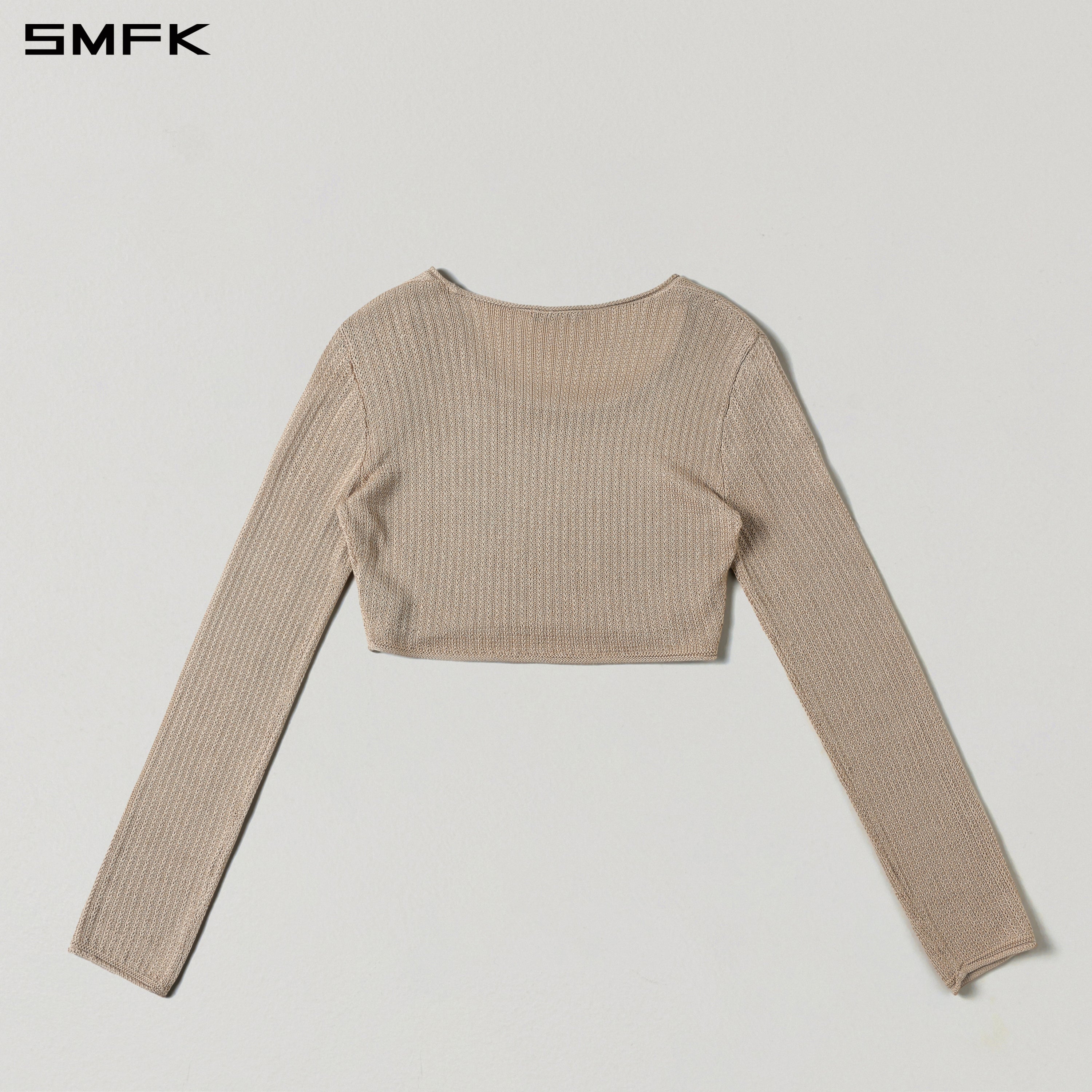 MYTH SEER CHAIN SHORT KNIT PULLOVER/TENCEL+SILK FRESH SKIN