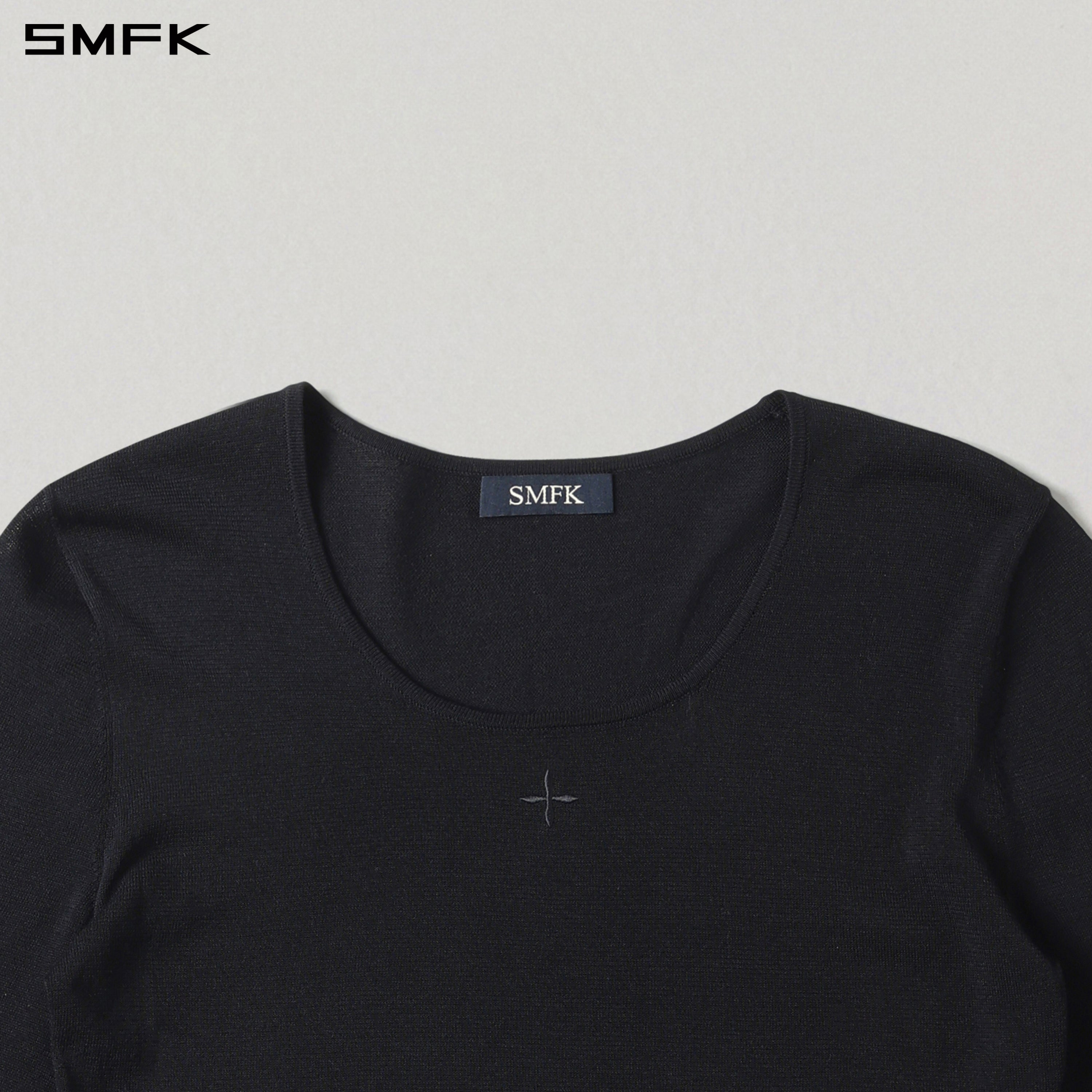 MYTH AEOLUS SLIM KNIT/ACETATE+COTTON WILD BLACK
