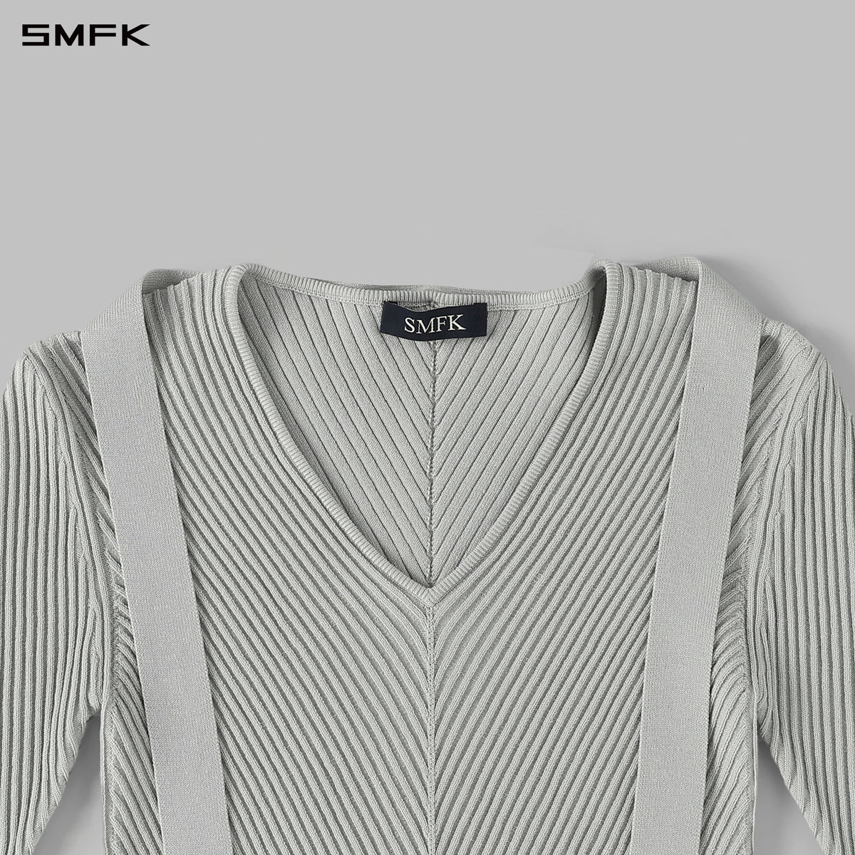 MYTH AEOLUS EVENING SLIM KNIT SWEATER / SILK+LENZING TENCEL+COTTON GLACIER GREY