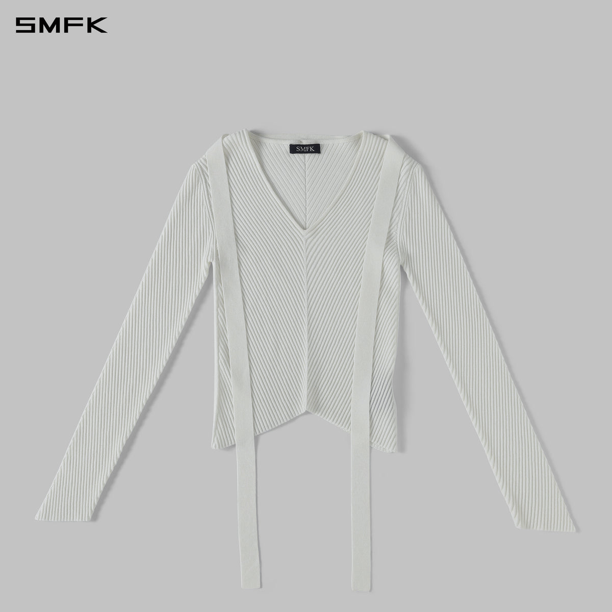 MYTH AEOLUS EVENING SLIM KNIT SWEATER / SILK+LENZING TENCEL+COTTON CLOUD WHITE
