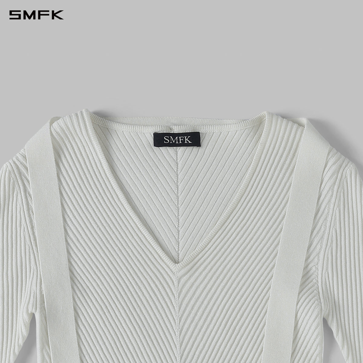 MYTH AEOLUS EVENING SLIM KNIT SWEATER / SILK+LENZING TENCEL+COTTON CLOUD WHITE