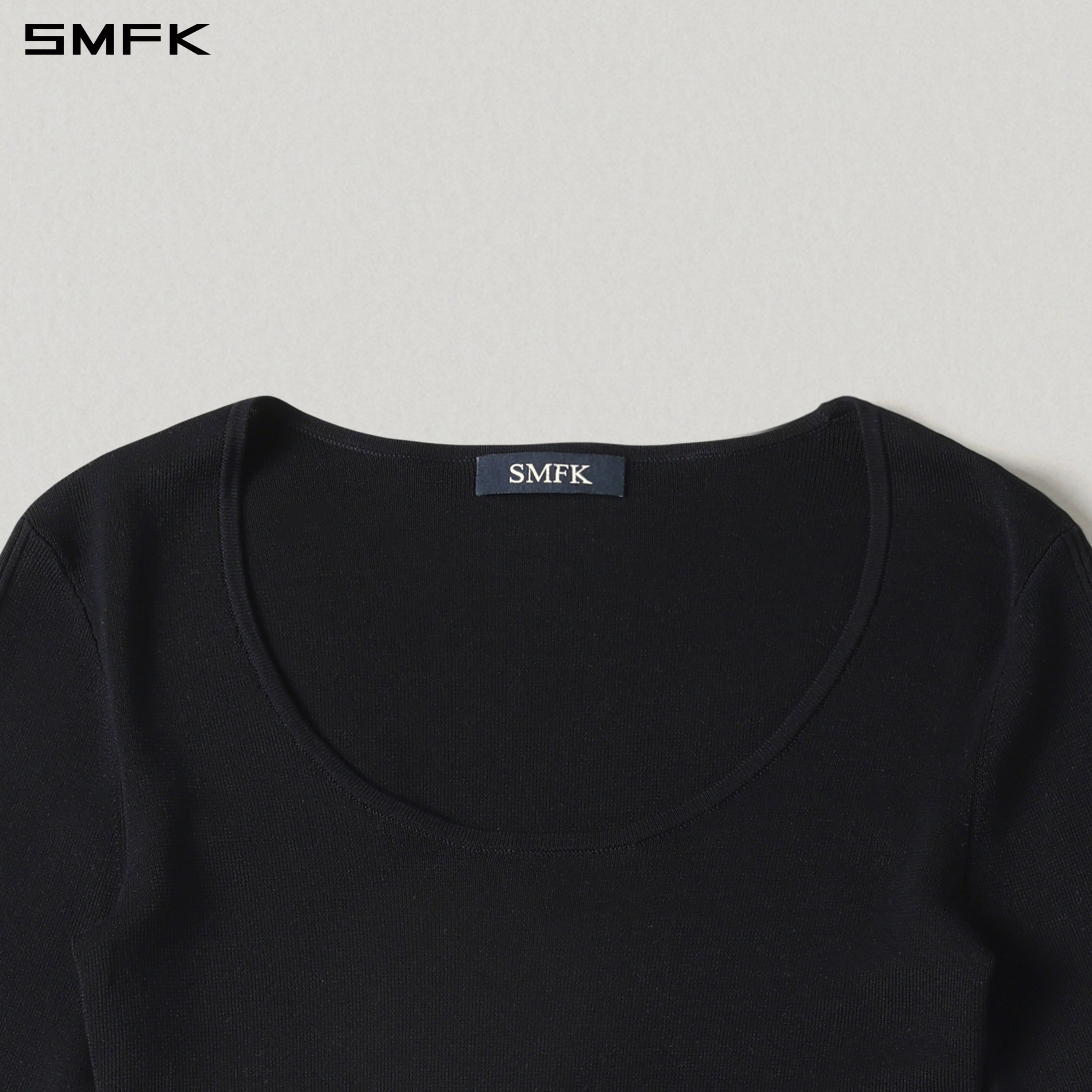 MYTH SIREN EVENING PULLOVER/TENCEL+SILK WILD BLACK