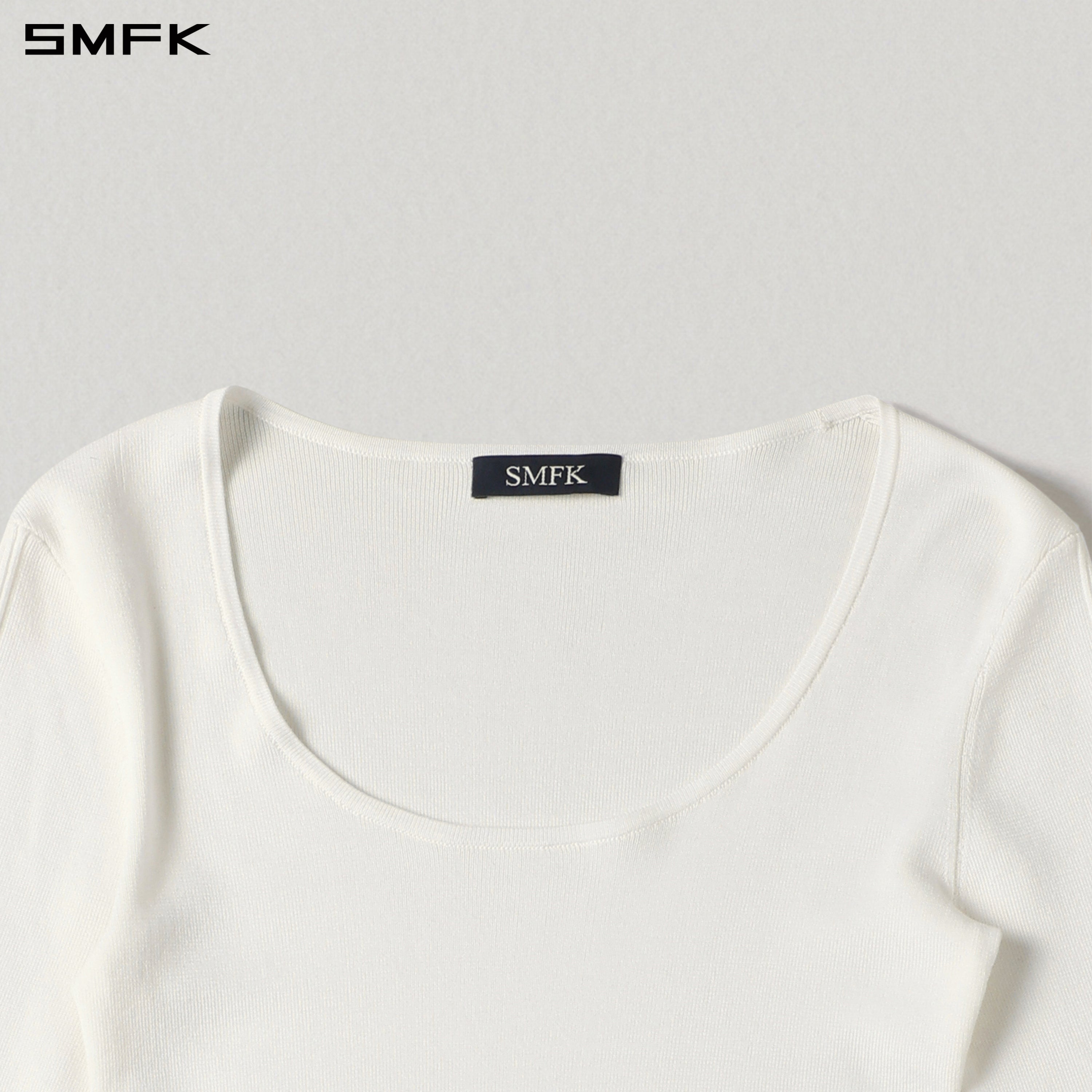 MYTH SIREN EVENING PULLOVER/TENCEL+SILK CLOUD WHITE