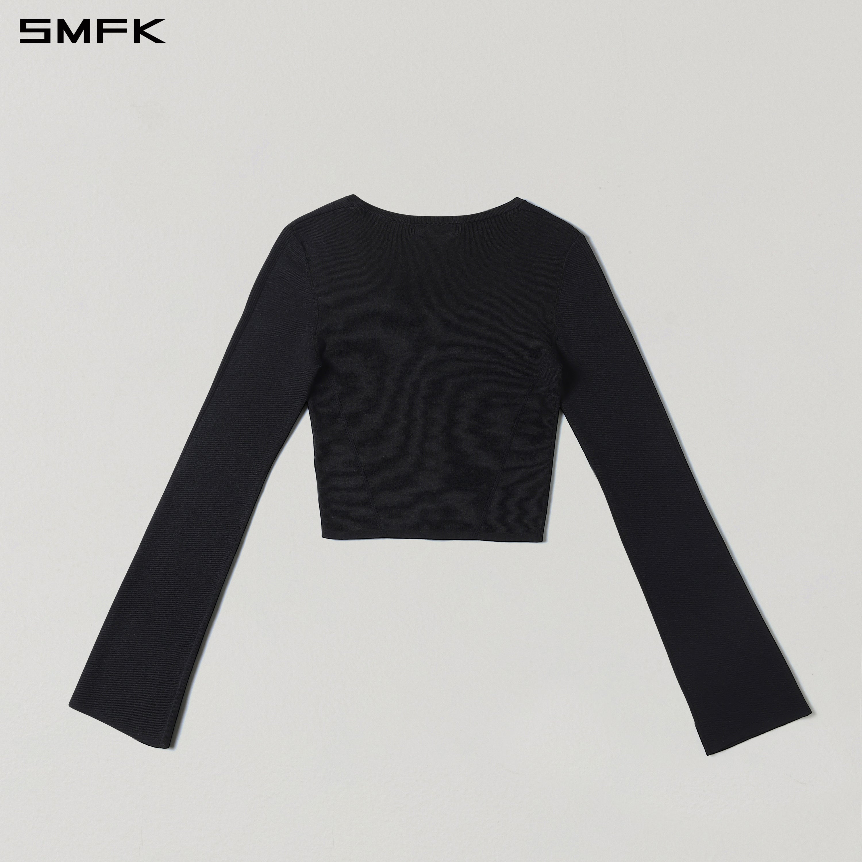 MYTH SEER SLIM KNIT CARDIGAN/TENCEL+SILK WILD BLACK