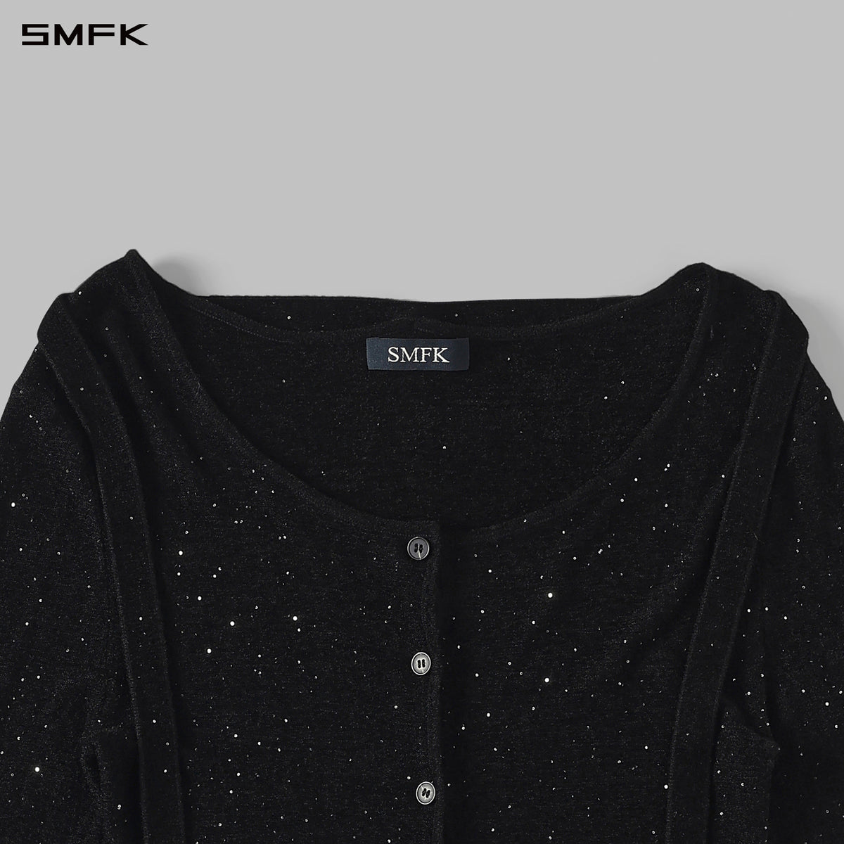 MYTH AEOLUS CLOAK KNIT CARDIGAN/STARRY VELVET GALAXY BLACK