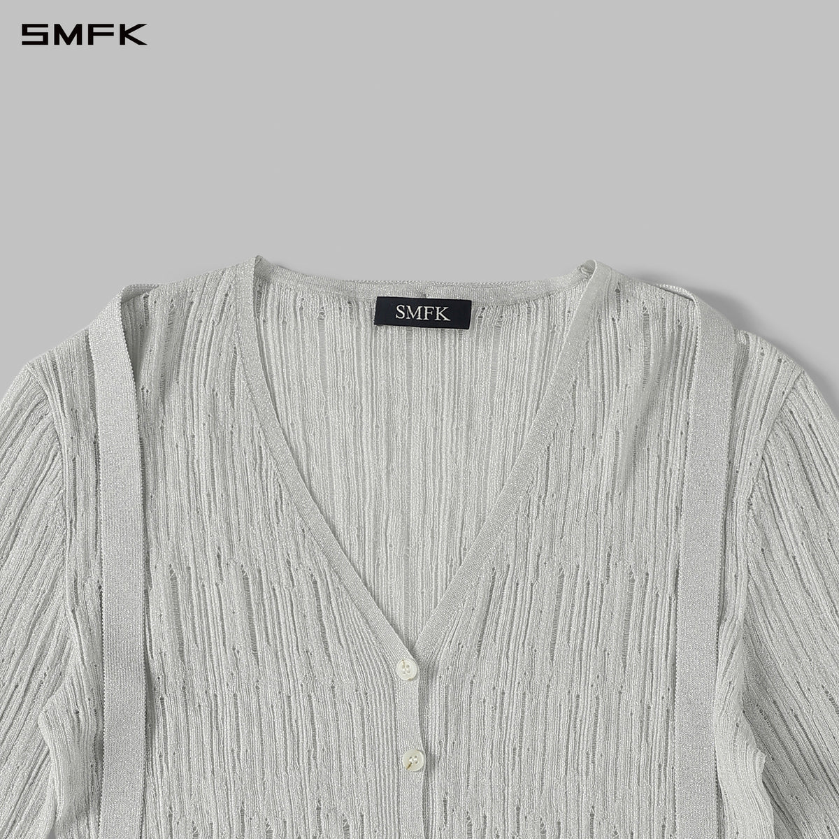 MYTH AEOLUS EVENING ROBE KNIT CARDIGAN/LS-COTTON+NYLON AURORA SLIVER