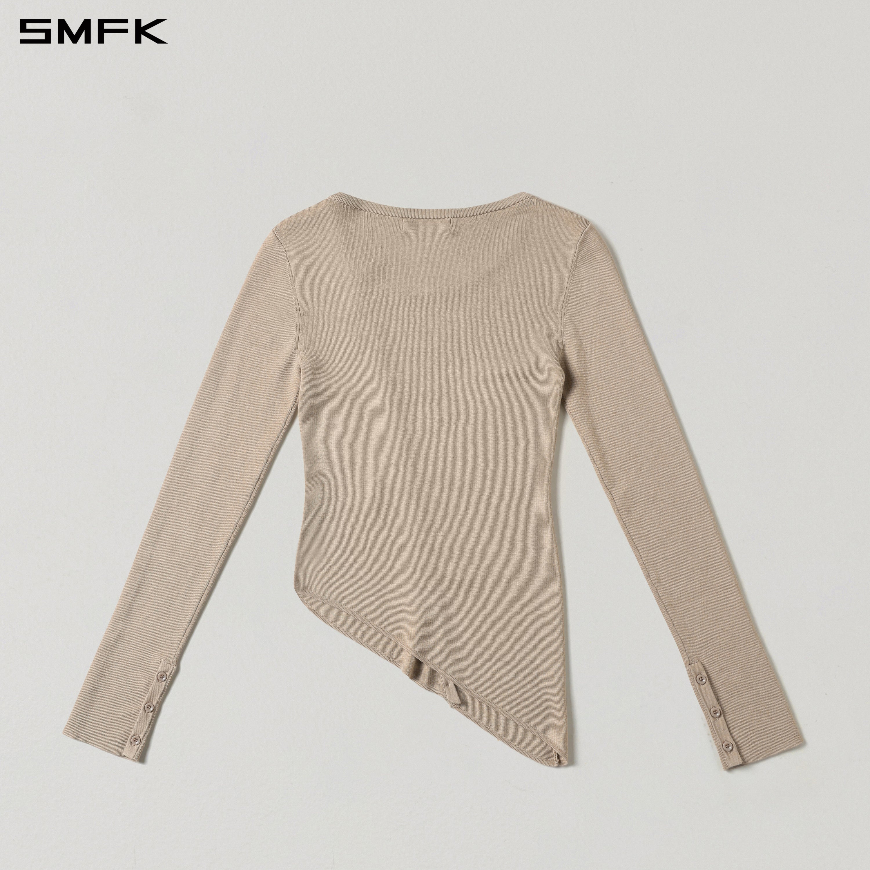 MYTH AEOLUS ASYMMETRY SLIM KNIT CARDIGAN/TENCEL+SILK FRESH SKIN