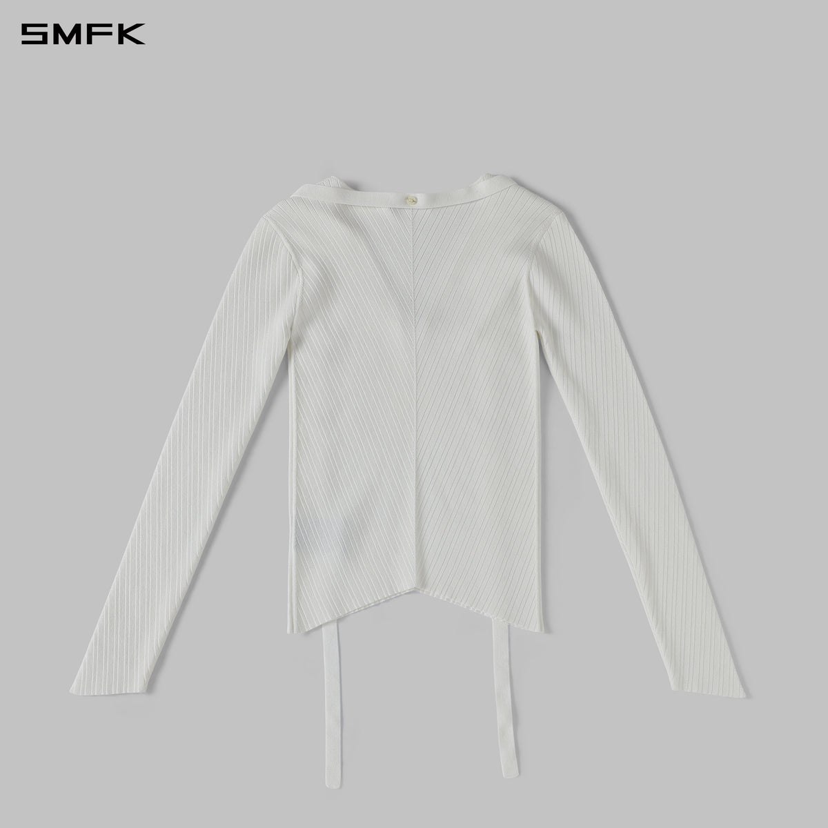 MYTH AEOLUS SYMMETRY EVENING KNIT PULLOVER/LENZING TENCEL+SILK CLOUD WHITE