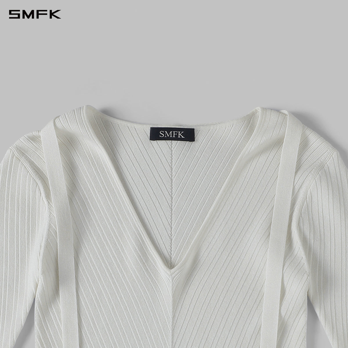 MYTH AEOLUS SYMMETRY EVENING KNIT PULLOVER/LENZING TENCEL+SILK CLOUD WHITE