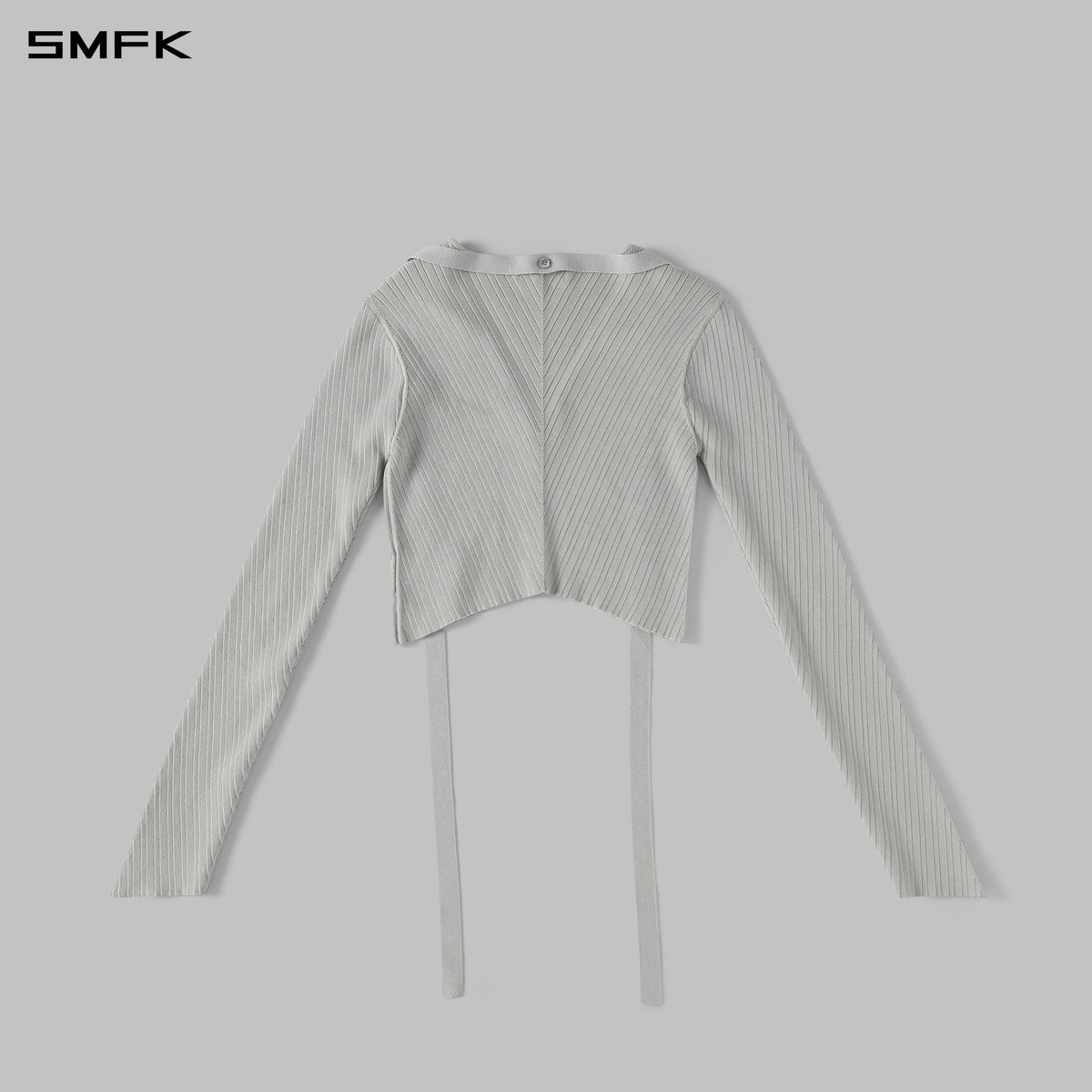 MYTH AEOLUS SYMMETRY EVENING KNIT CARDIGAN/LENZING TENCEL+SILK+COTTON GLACIER GREY