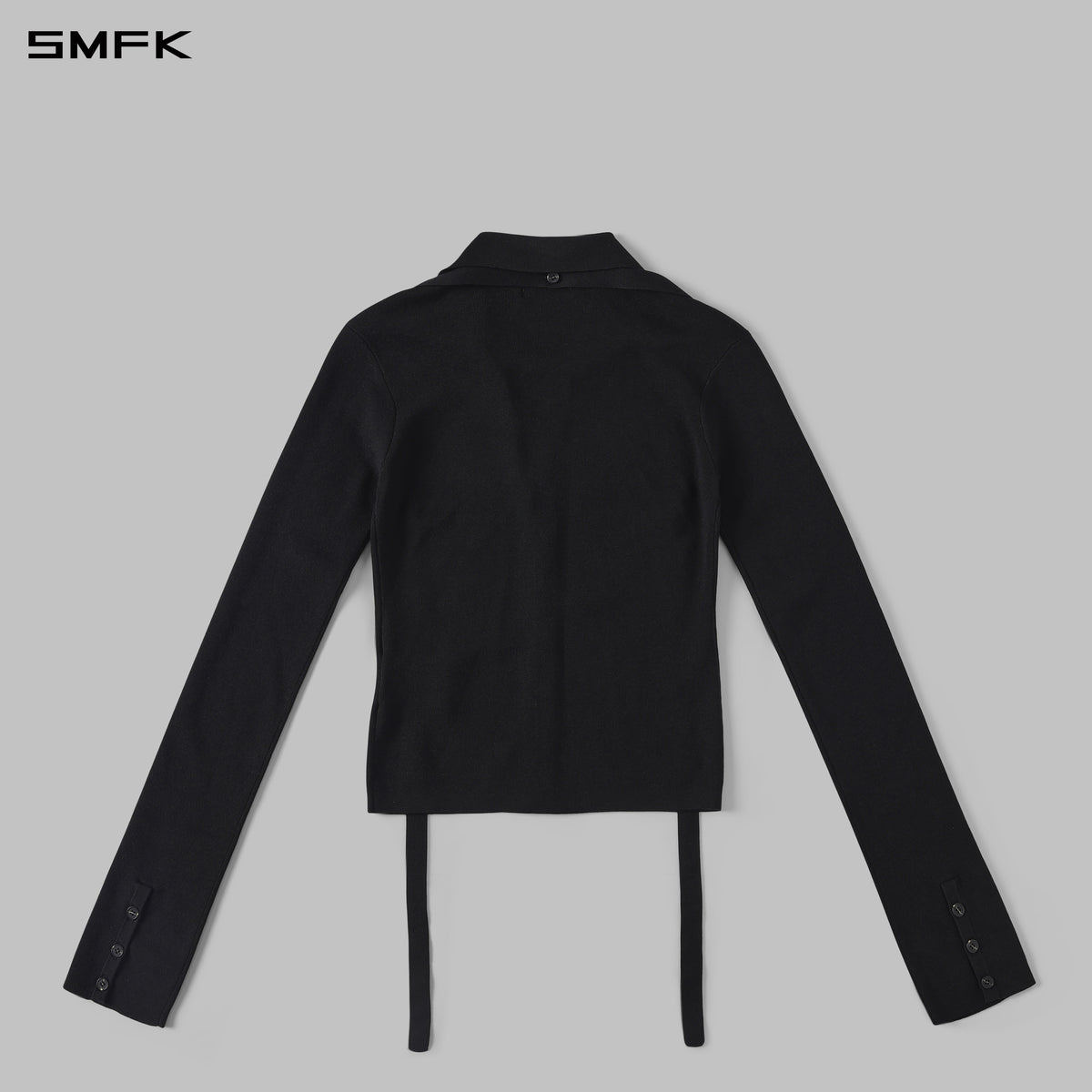 MYTH SIREN EVENING SLIM KNIT SHIRT/LENZING TENCEL+SILK+COTTON WILD BLACK