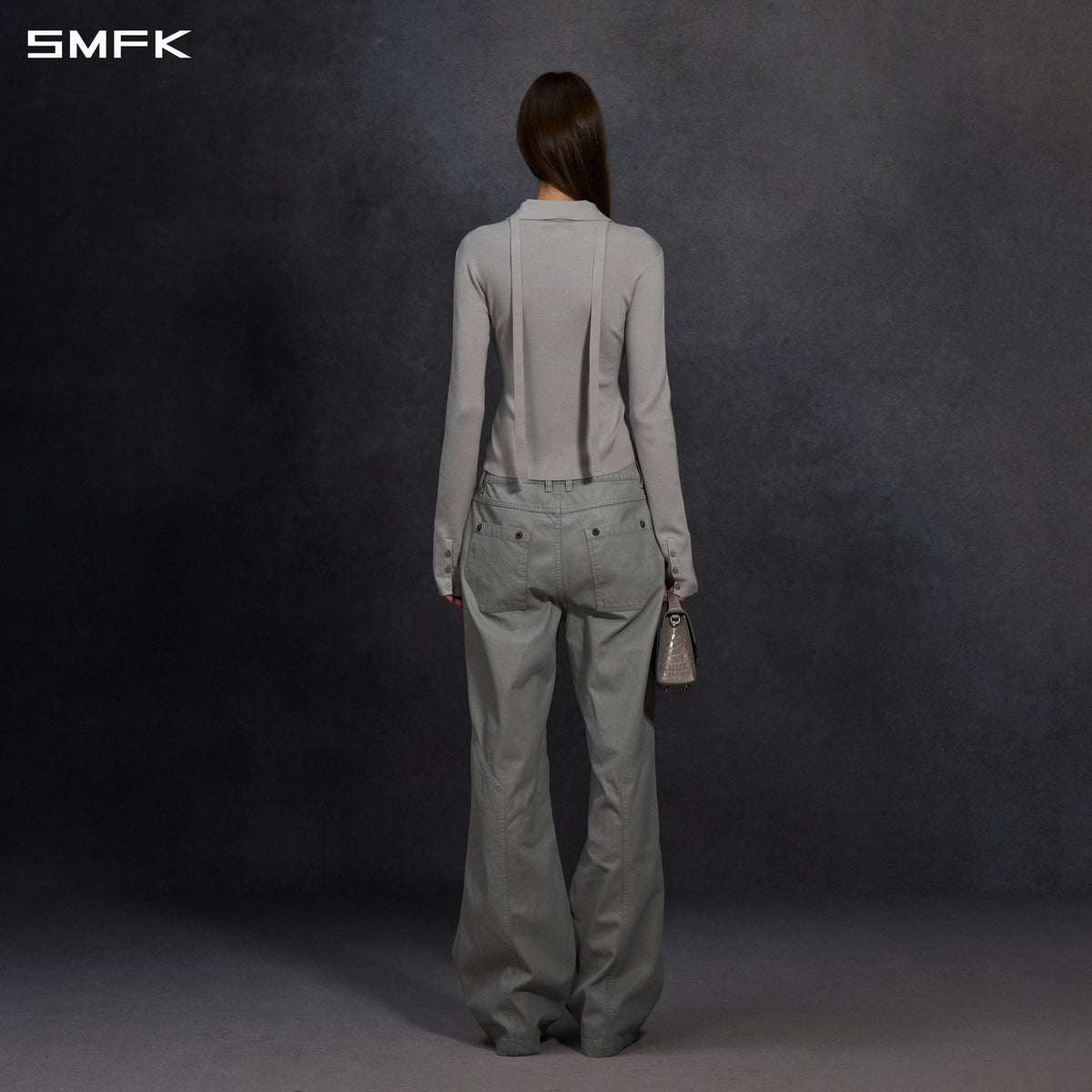 MYTH SIREN EVENING SLIM KNIT SHIRT/LENZING TENCEL+SILK+COTTON GLACIER GREY