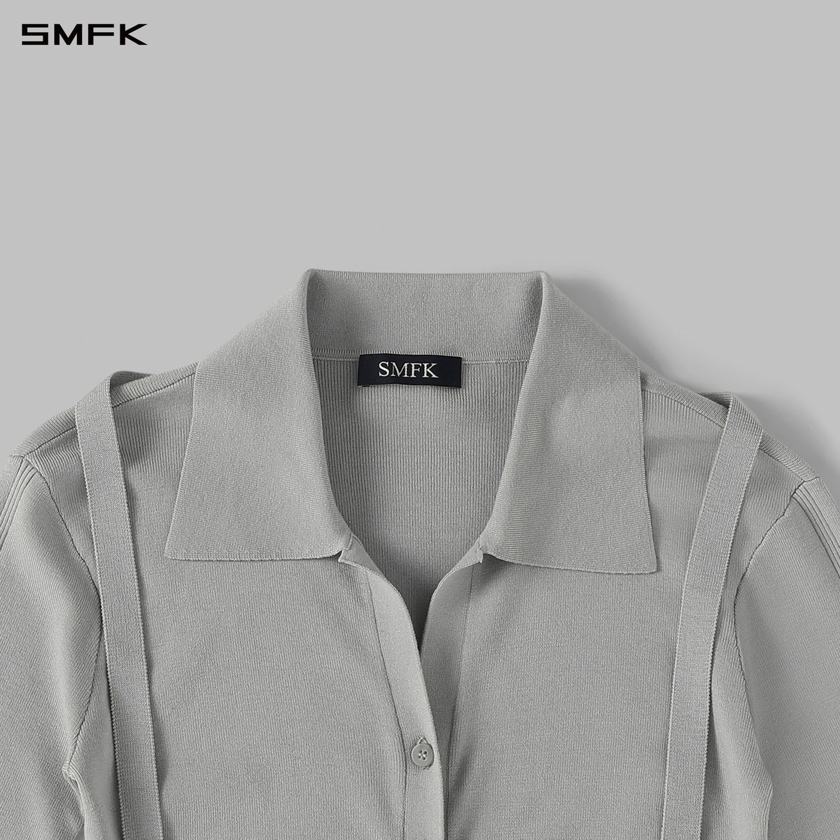 MYTH SIREN EVENING SLIM KNIT SHIRT/LENZING TENCEL+SILK+COTTON GLACIER GREY