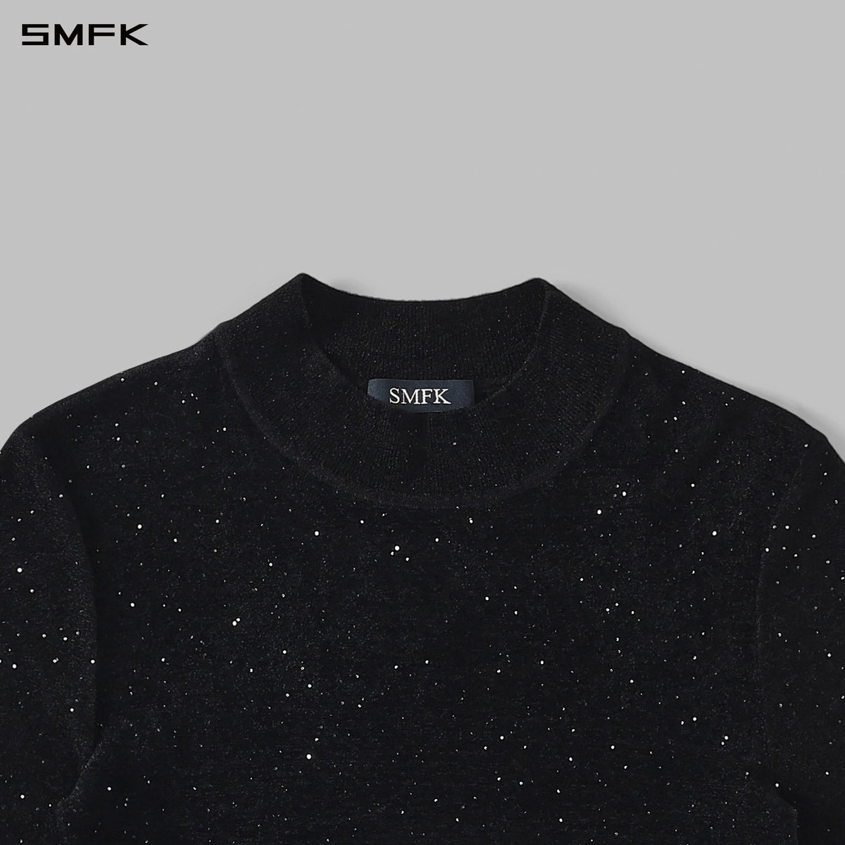 MYTH SIREN GALAXY STYLIST SLIM KNIT PULLOVER/STARRY VELVET GALAXY BLACK