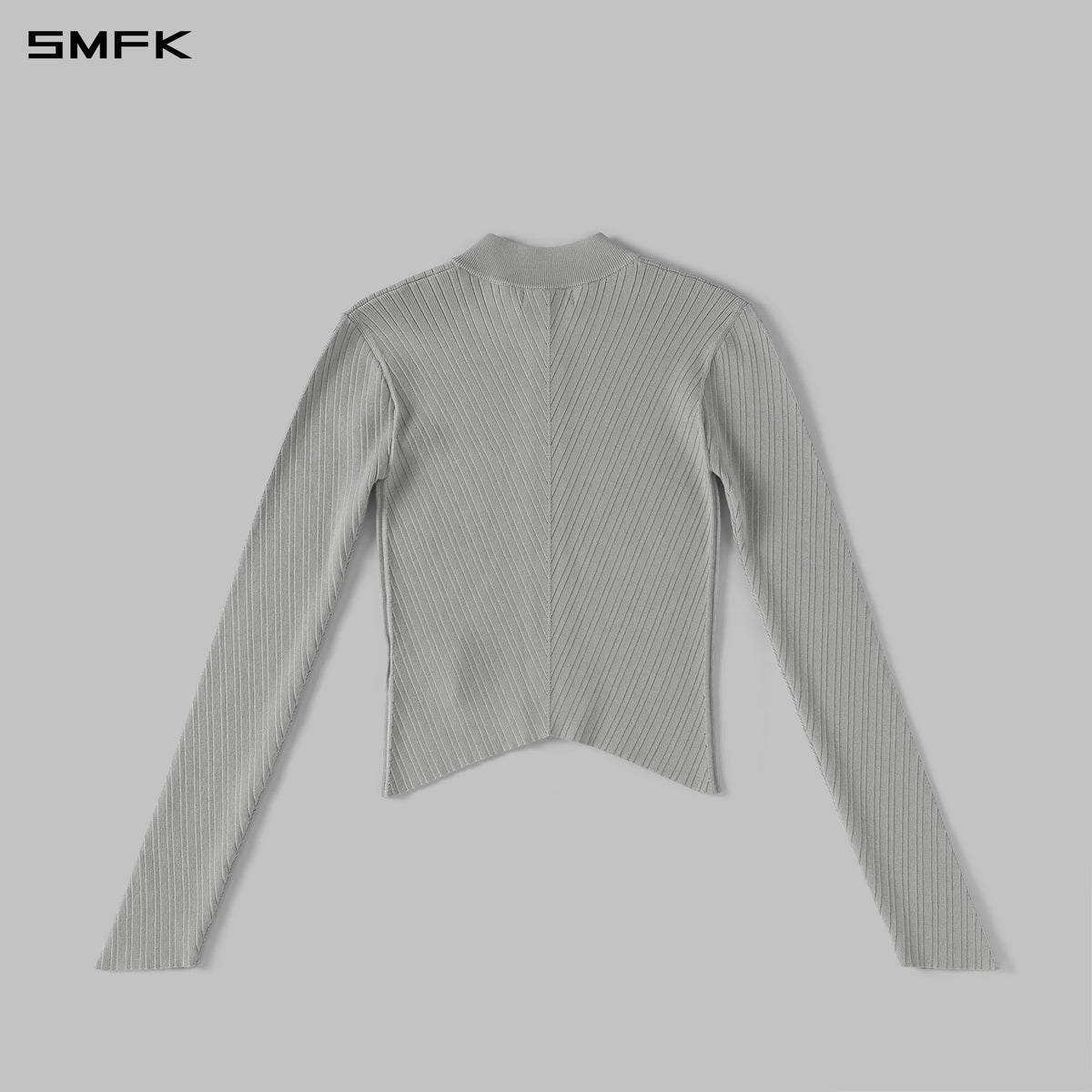 MYTH AEOLUS EVENING SLIM COLLAR KNIT JACKET/TENCEL+SILK GLACIER GREY