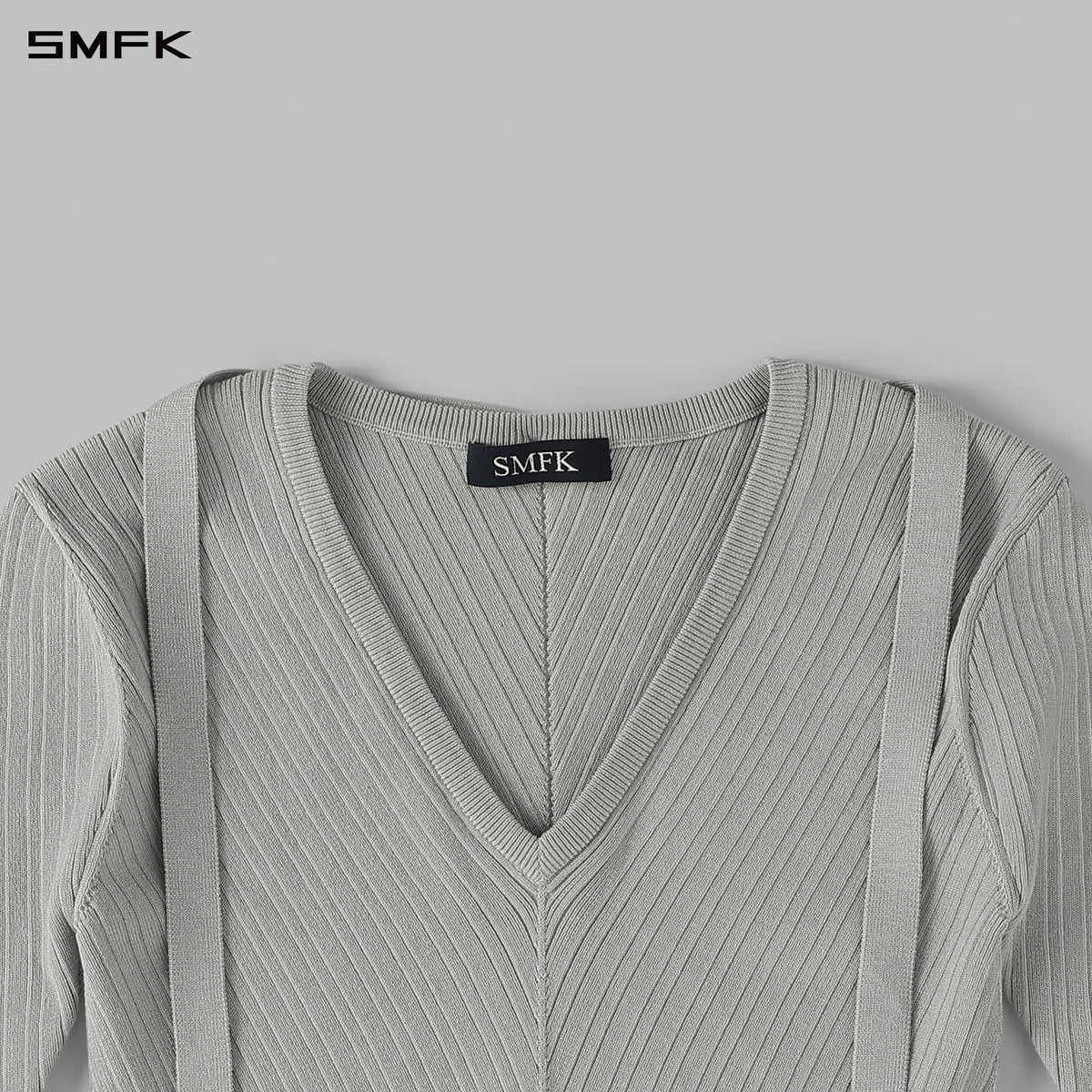 MYTH AEOLUS SYMMETRY EVENING KNIT PULLOVER/LENZING TENCEL+SILK+COTTON GLACIER GREY