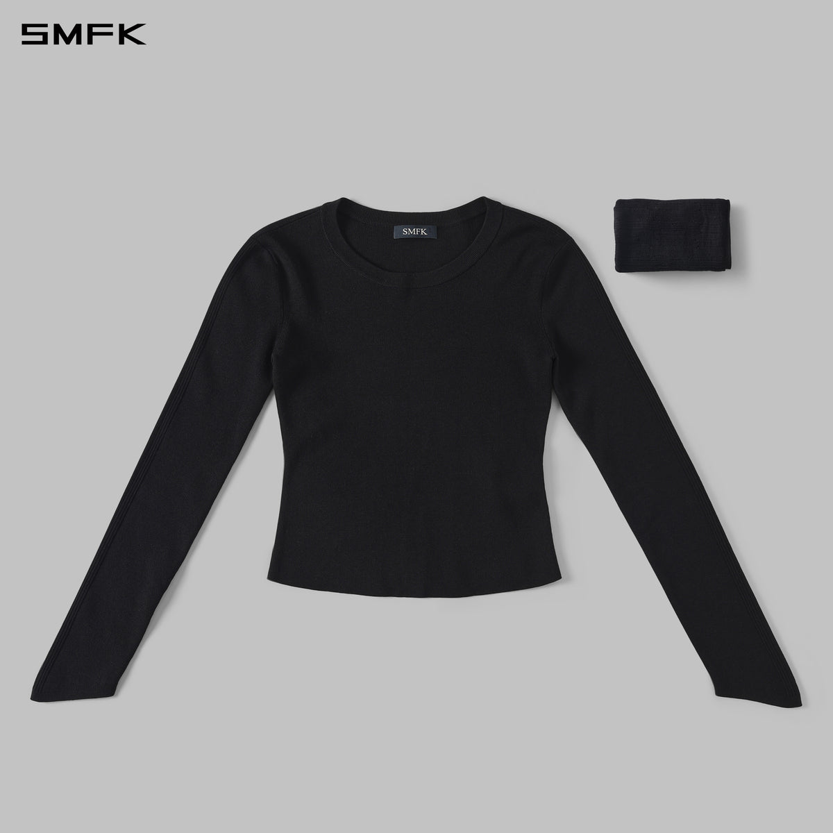 MYTH SIREN AURORA EVENING STYLIST SLIM KNIT SHIRT/LENZING TENCEL+SILK+COTTON WILD BLACK