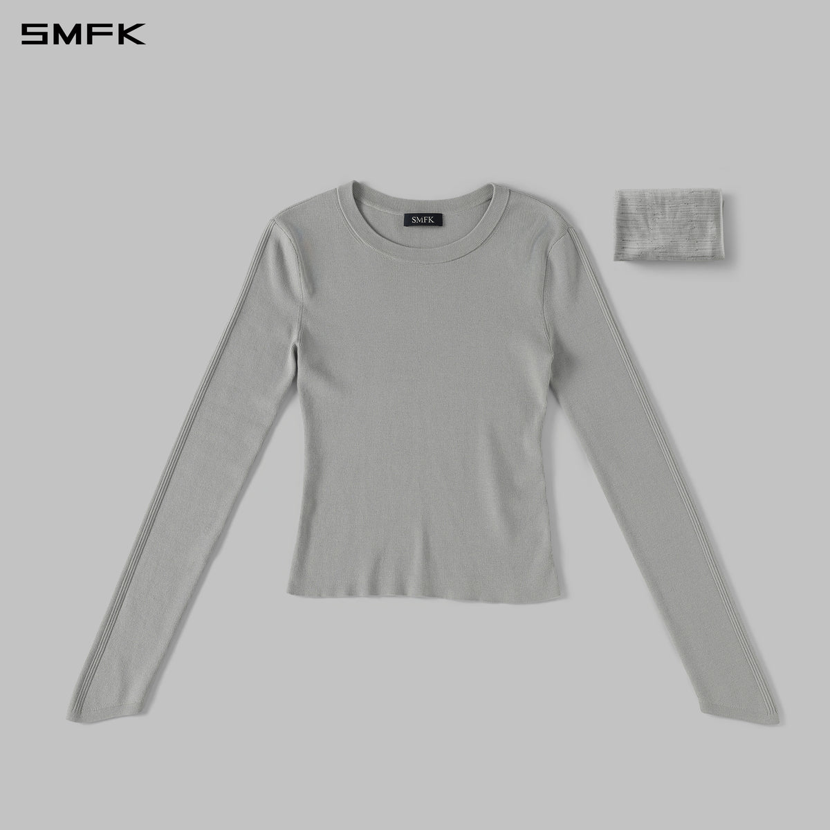 MYTH SIREN AURORA EVENING STYLIST SLIM KNIT SHIRT/LENZING TENCEL+SILK+COTTON GLACIER GREY