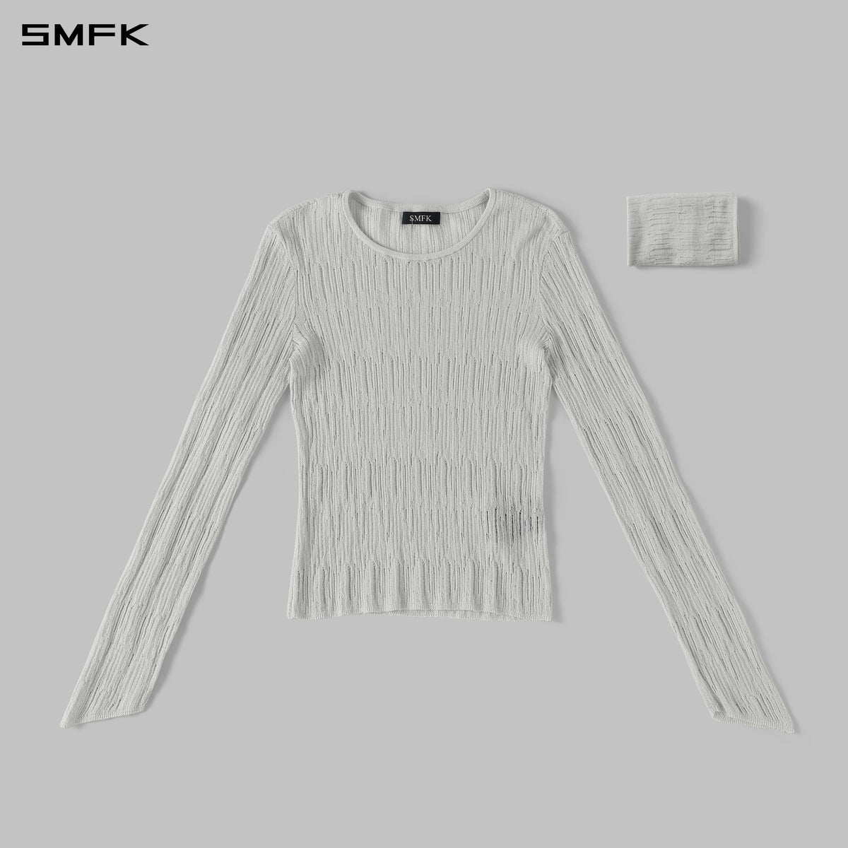 MYTH SIREN AURORA EVENING STYLIST SLIM KNIT SHIRT/METALLIC YARN AURORA SLIVER