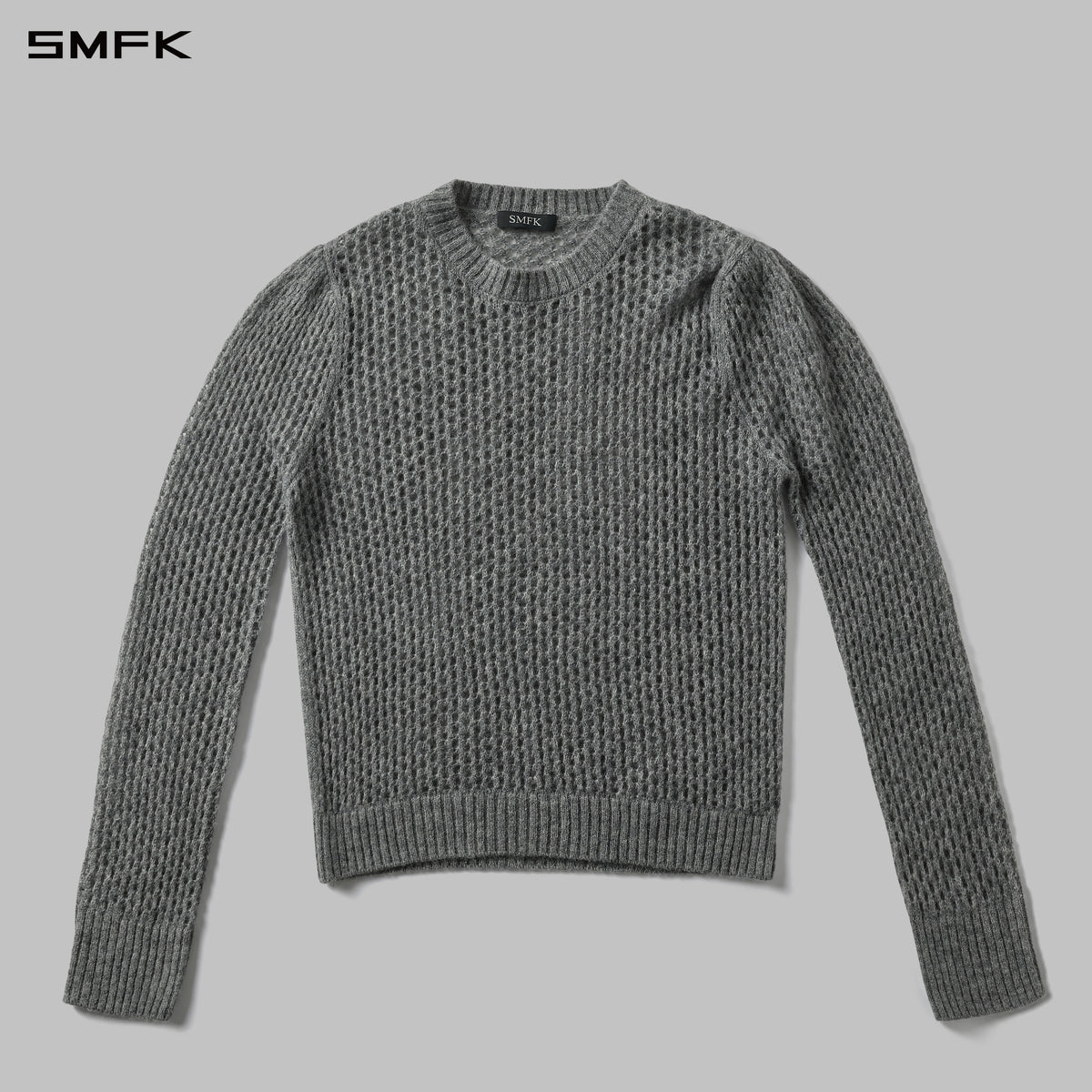 MUSE LOOSE MESH SWEATER/ALPACA FIBER+WOOL+NYLON WOOL GREY