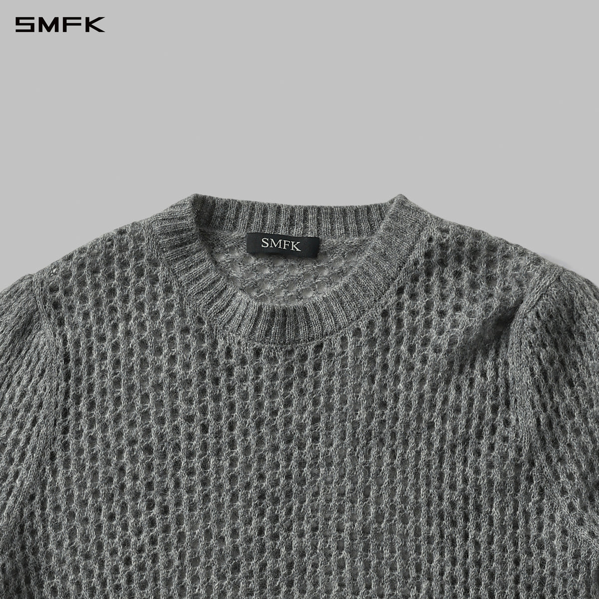MUSE LOOSE MESH SWEATER/ALPACA FIBER+WOOL+NYLON WOOL GREY