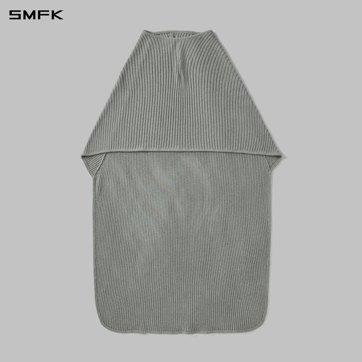 MOROCCAN KNIT WRAP/COTTON+WOOL/U GLACIER GREY