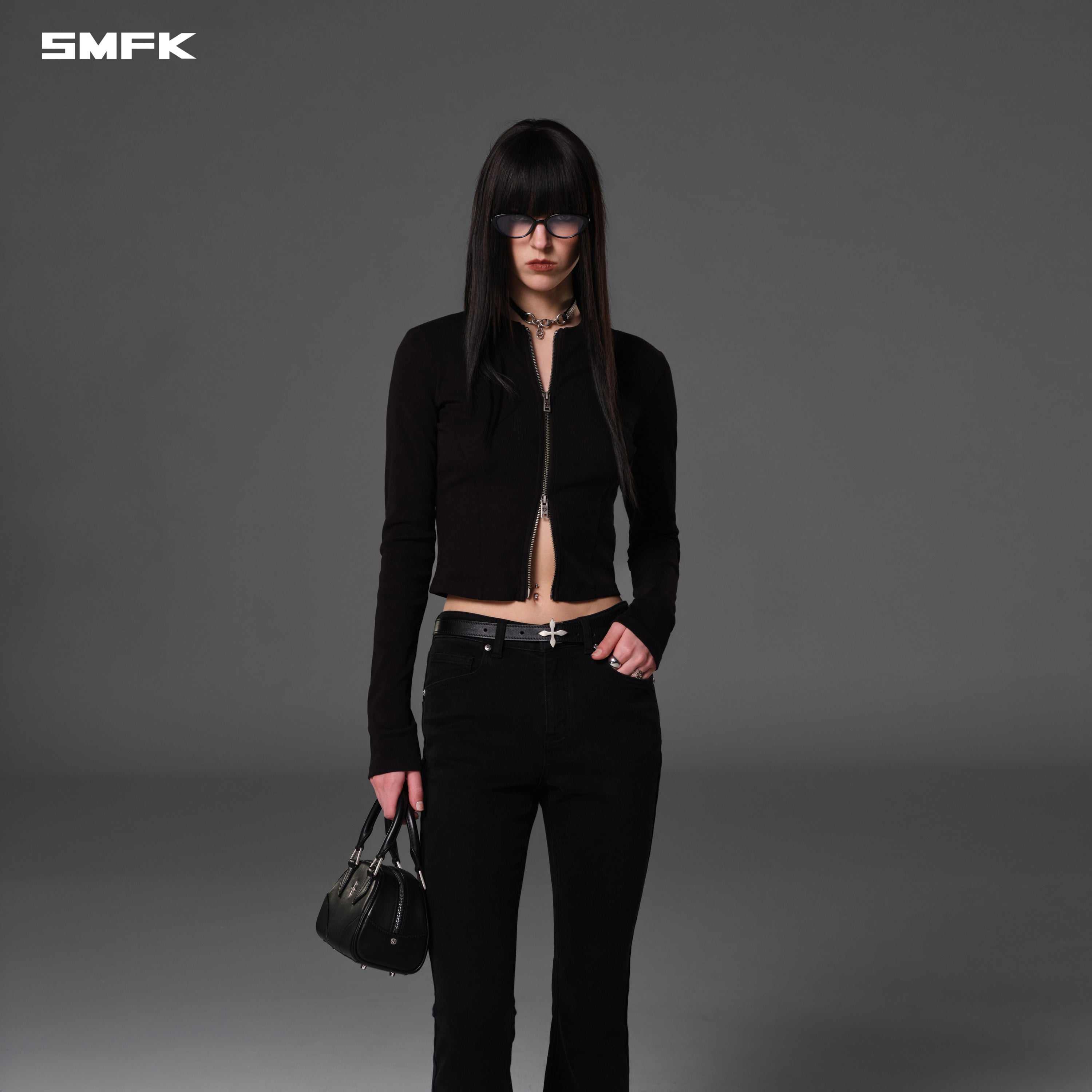 VINTAGE NOMADIC SILK ZIP PULLOVER/SILK COTTON WILD BLACK