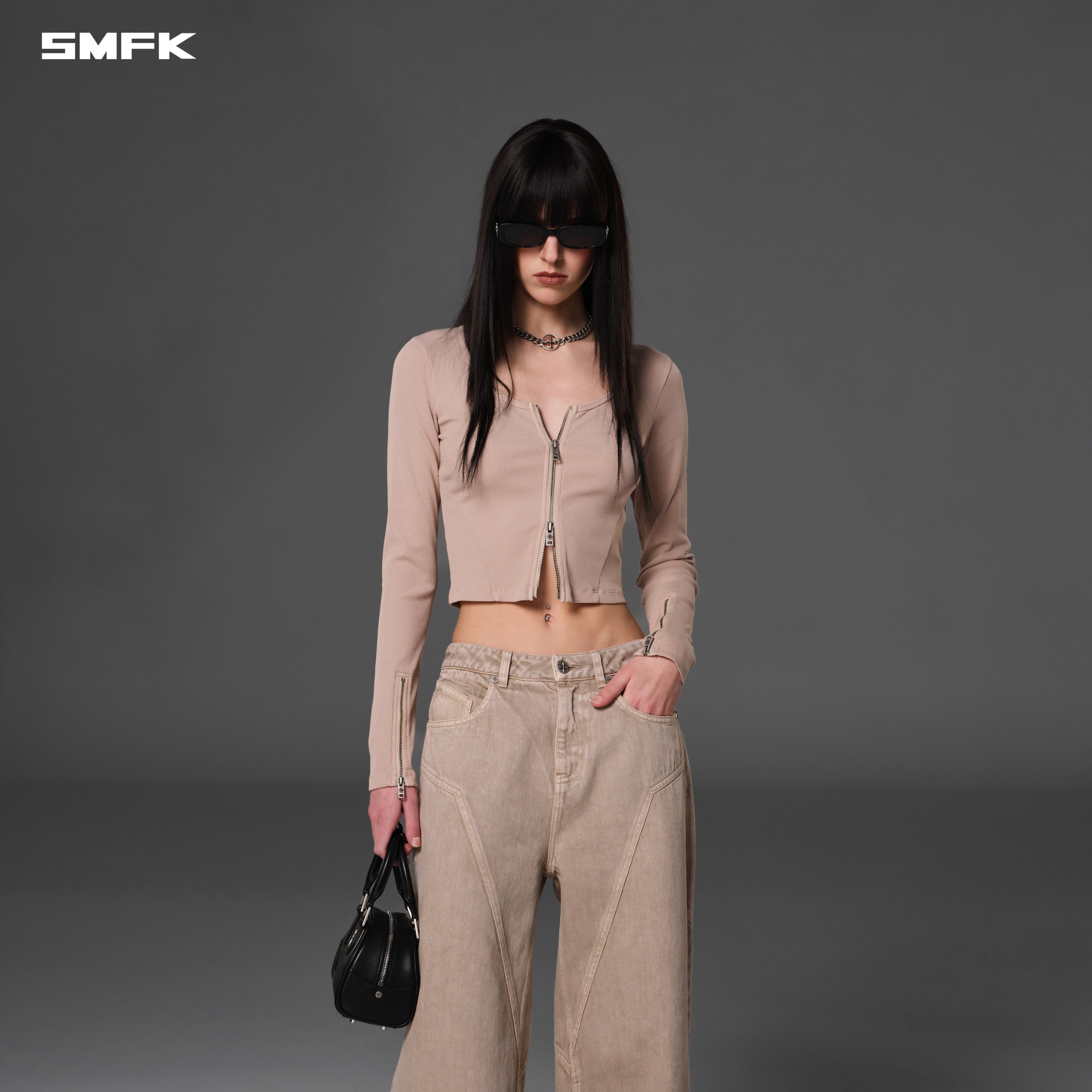 VINTAGE NOMADIC SLIM ZIP PULLOVER/LONG-STAPLE COTTON FRESH SKIN