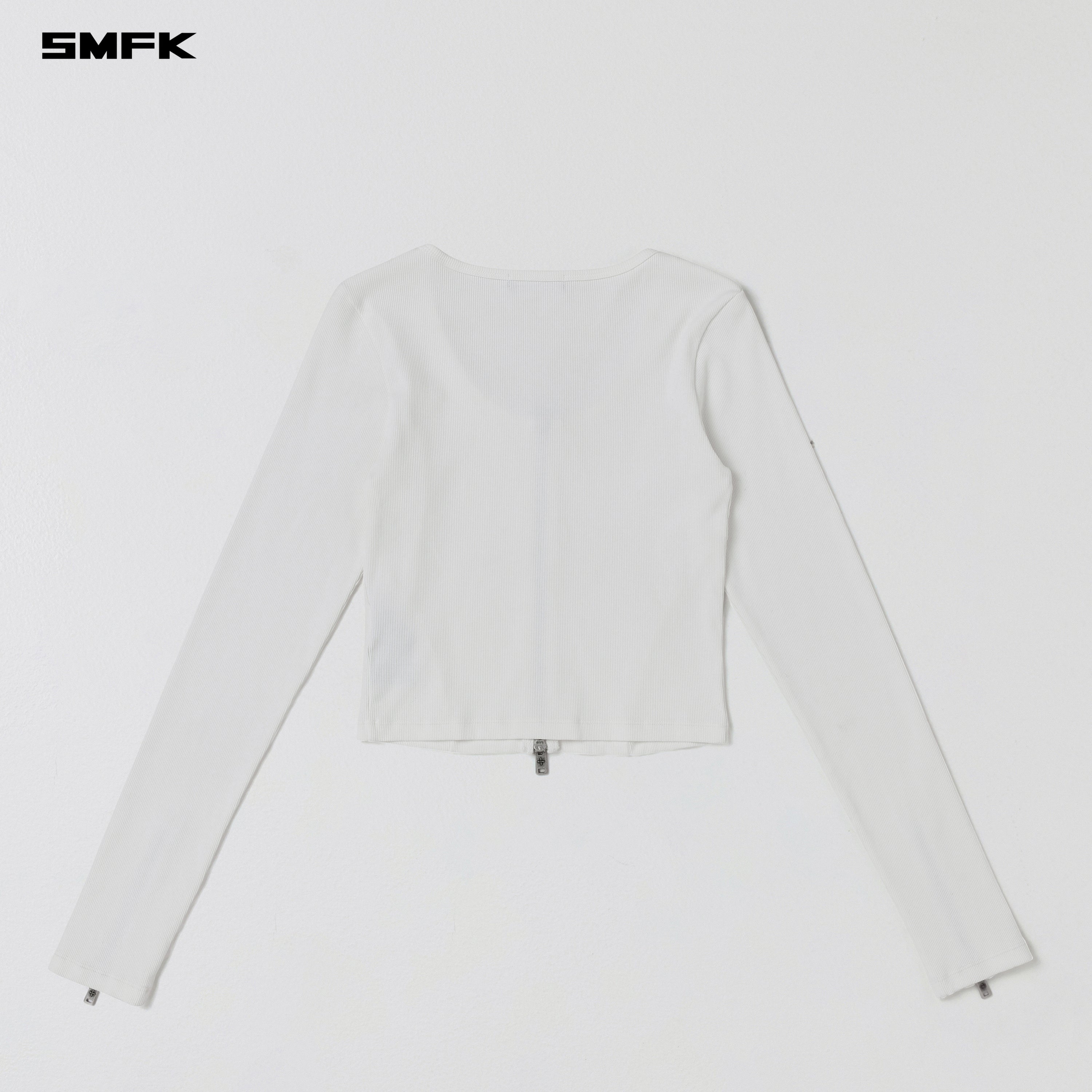 VINTAGE NOMADIC SLIM ZIP PULLOVER/LONG-STAPLE COTTON CLOUD WHITE