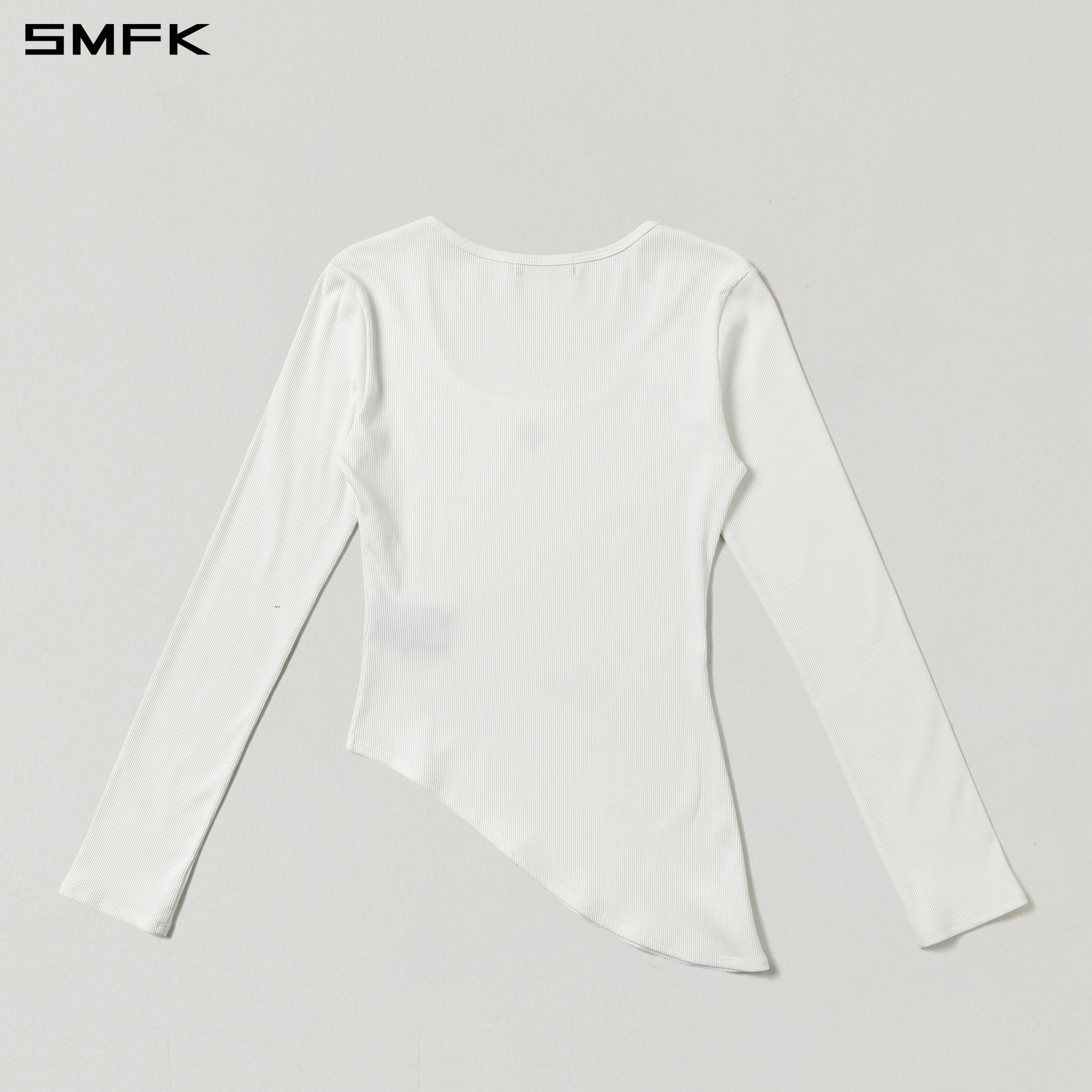 VINTAGE NOMADIC SILK ASYMMETRY PULLOVER/SILK+COTTON CLOUD WHITE