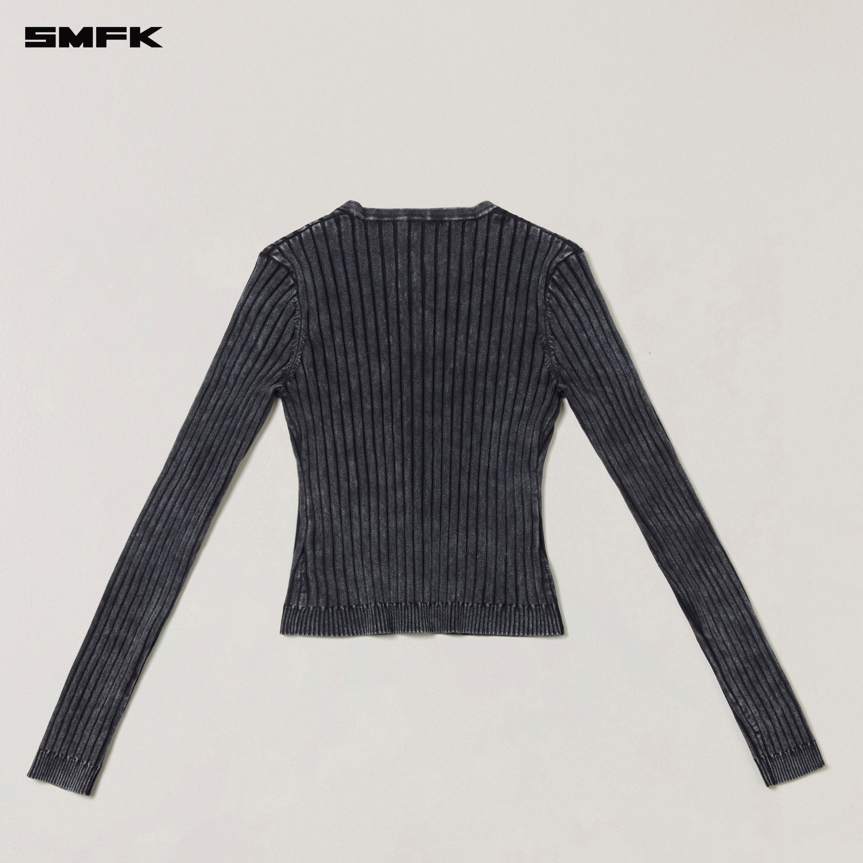 VINTAGE-SAVAGE KNIT CARDIGAN/STONE WASH VANISH BLACK