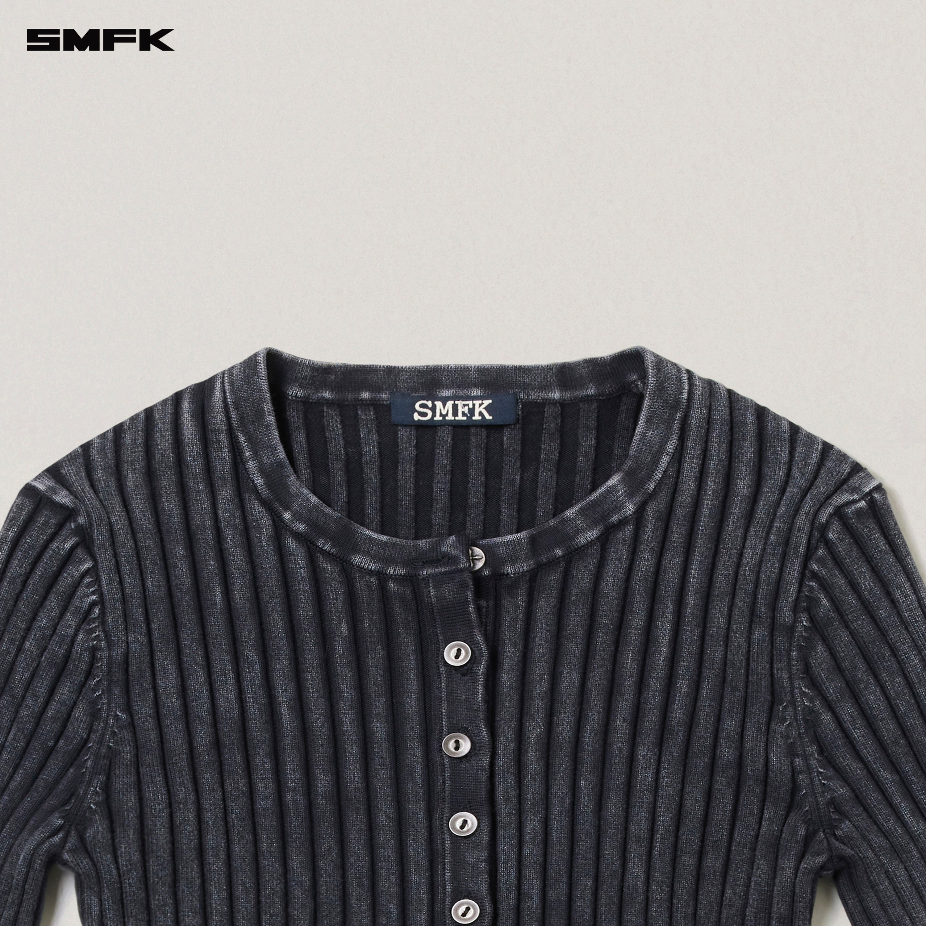 VINTAGE-SAVAGE KNIT CARDIGAN/STONE WASH VANISH BLACK