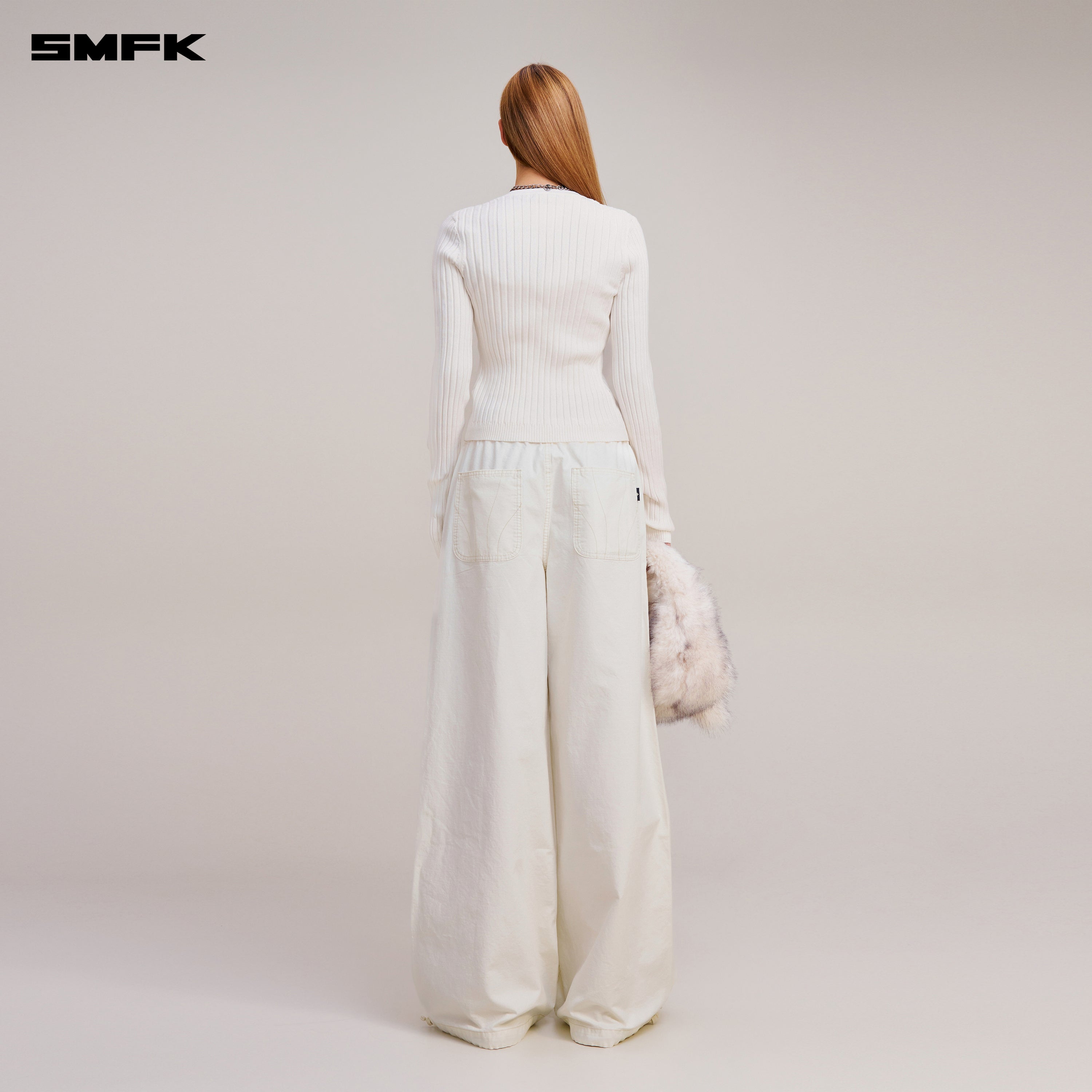 VINTAGE-SAVAGE KNIT CARDIGAN/STONE WASH SNOW MOUNTAIN WHITE