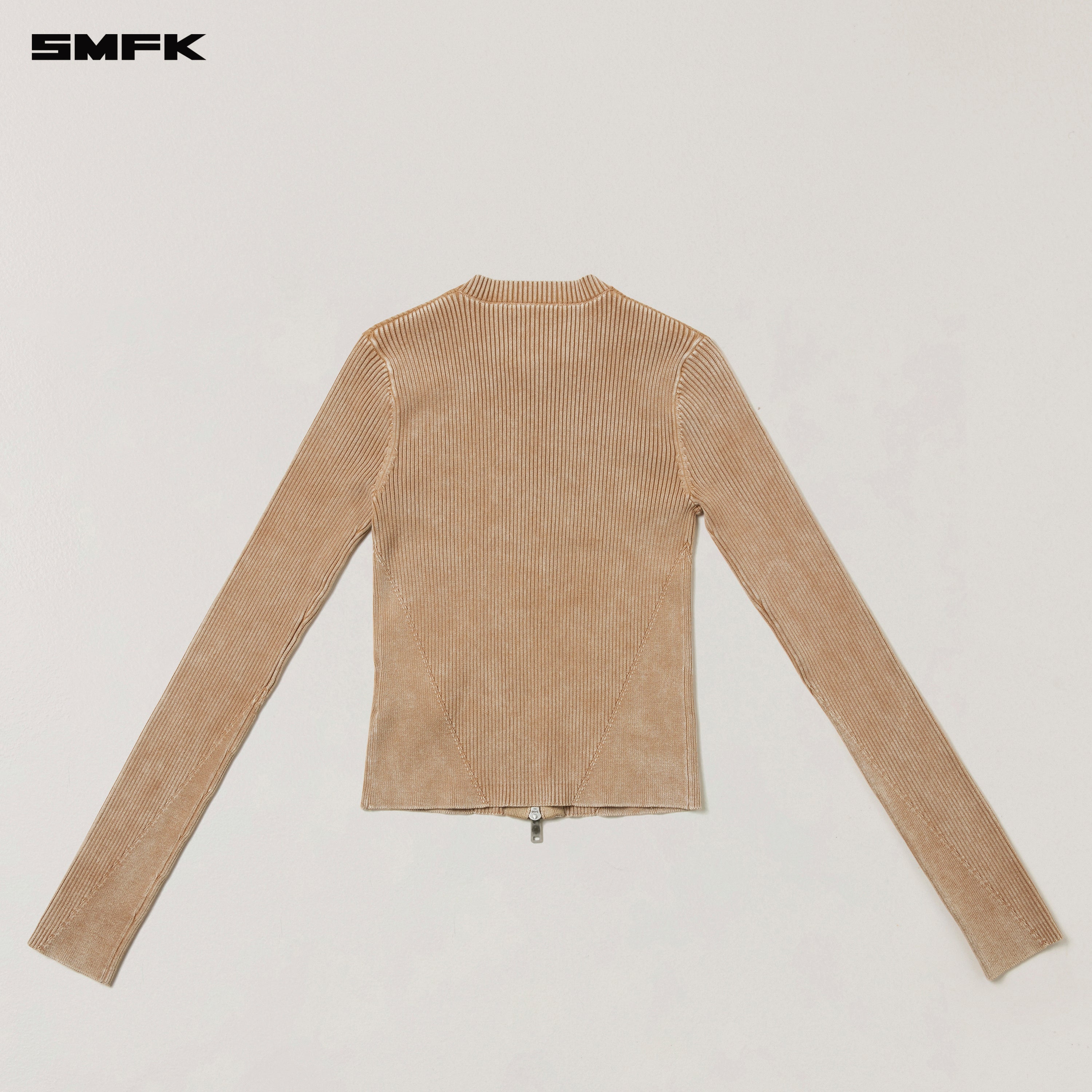 VINTAGE-SAVAGE ZIP KNIT CARDIGAN/STONE WASH VANISH SAND
