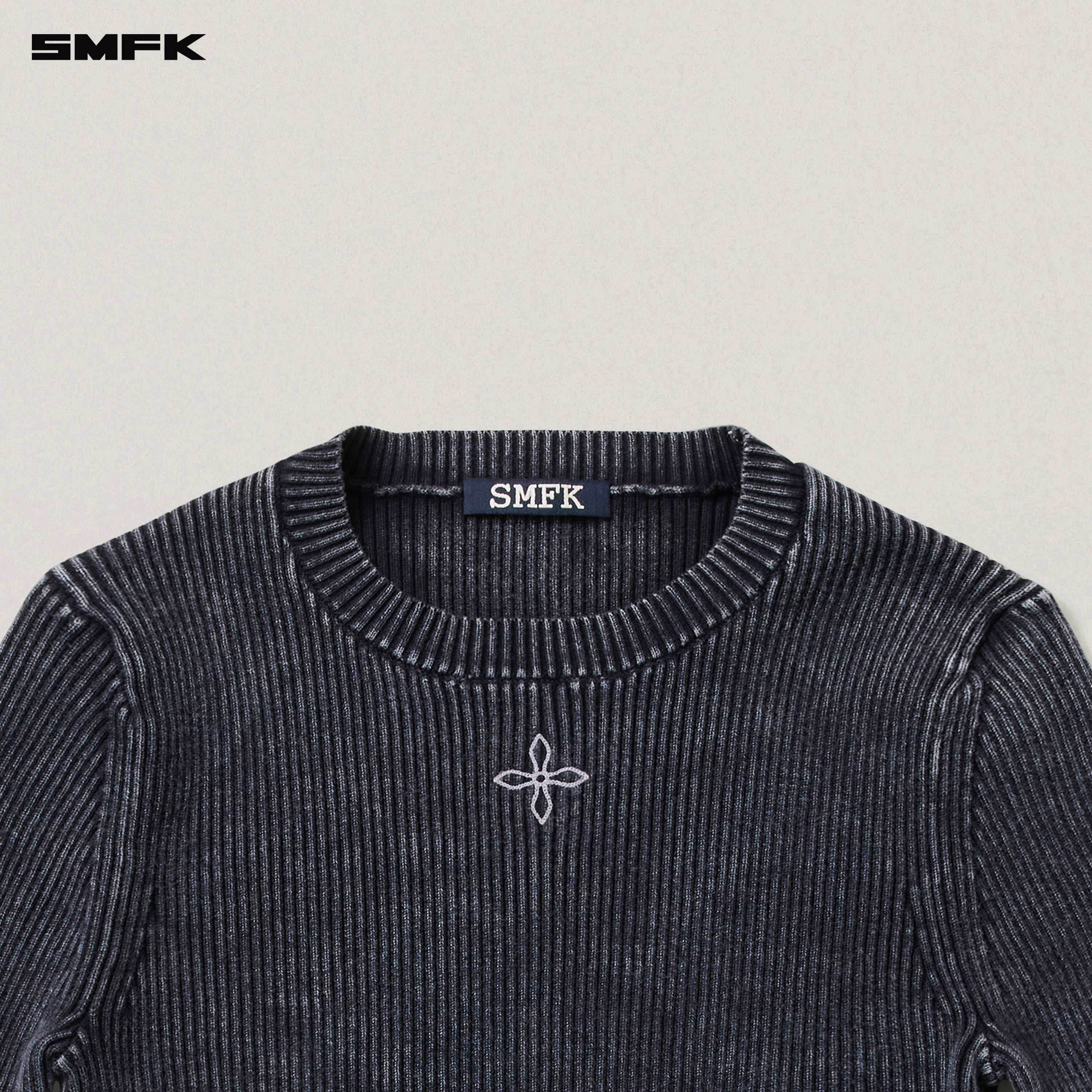 VINTAGE-SAVAGE KNIT PULLOVER/STONE WASH VANISH BLACK