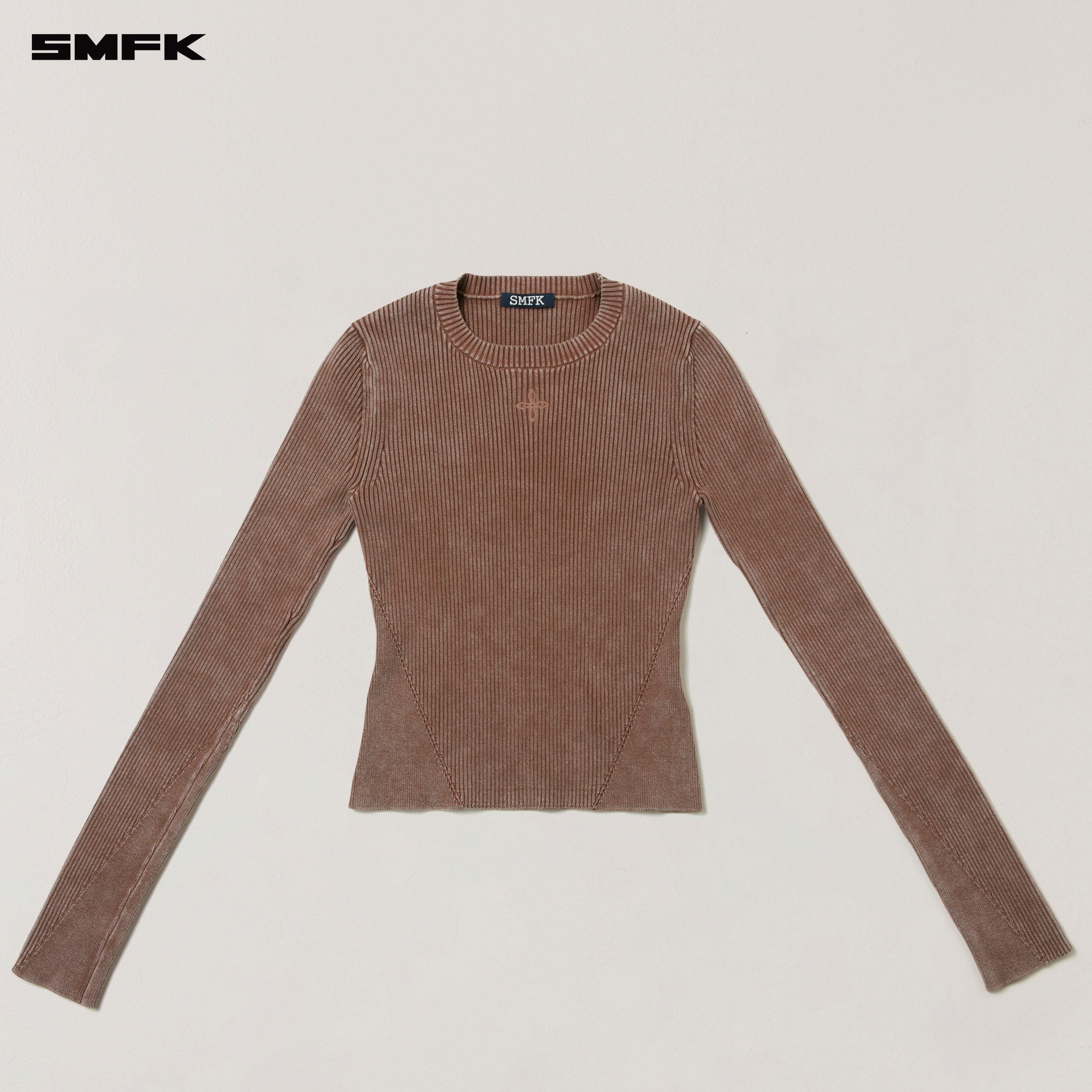 VINTAGE-SAVAGE KNIT PULLOVER/STONE WASH VANISH BROWN