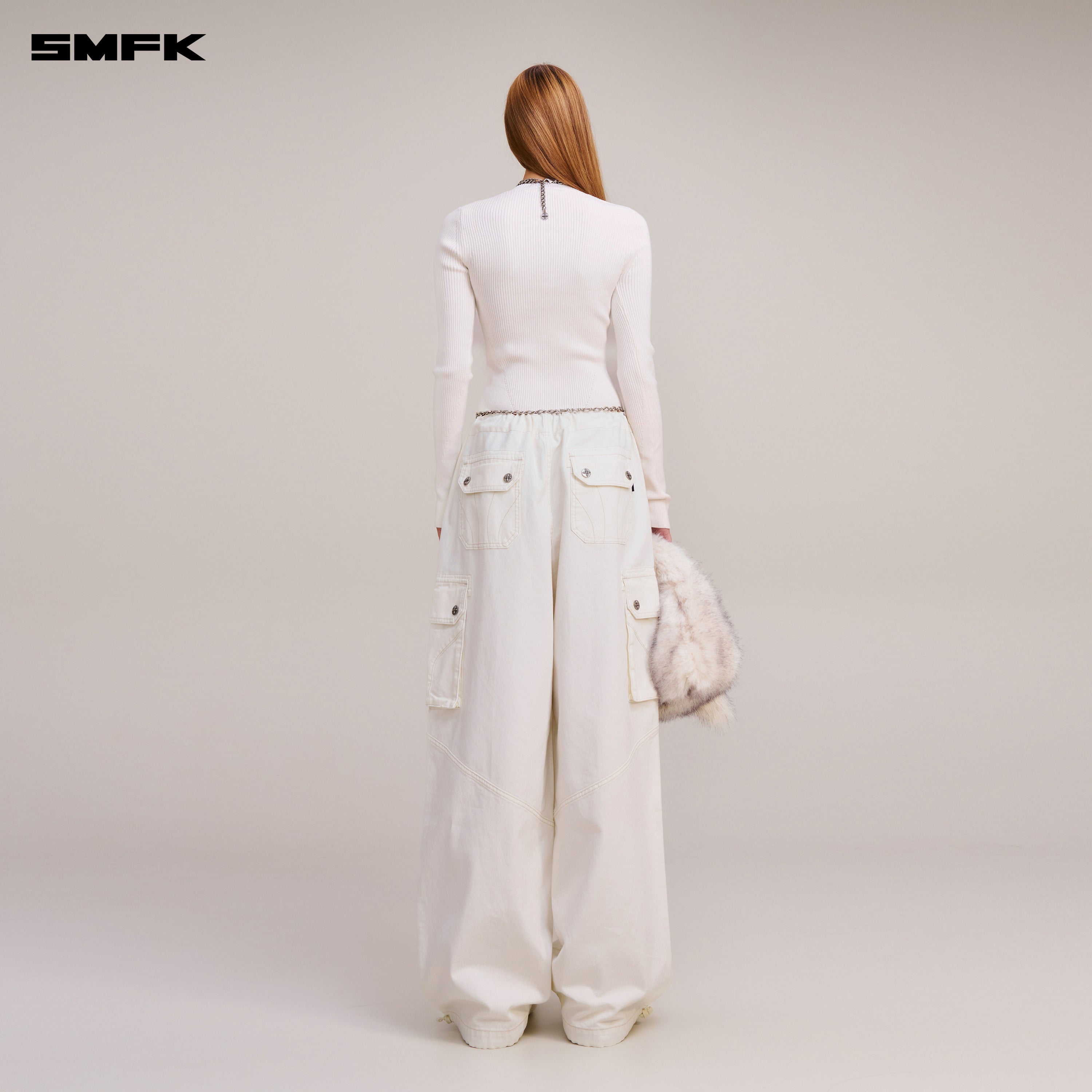 VINTAGE-SAVAGE KNIT PULLOVER/STONE WASH VANISH WHITE